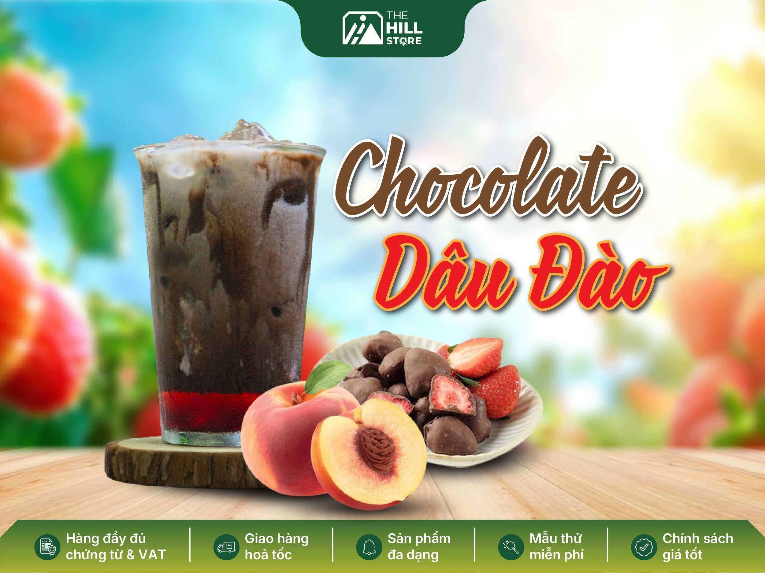 Chocolate dâu đào – xu hướng kết hợp cacao với syrup trái cây