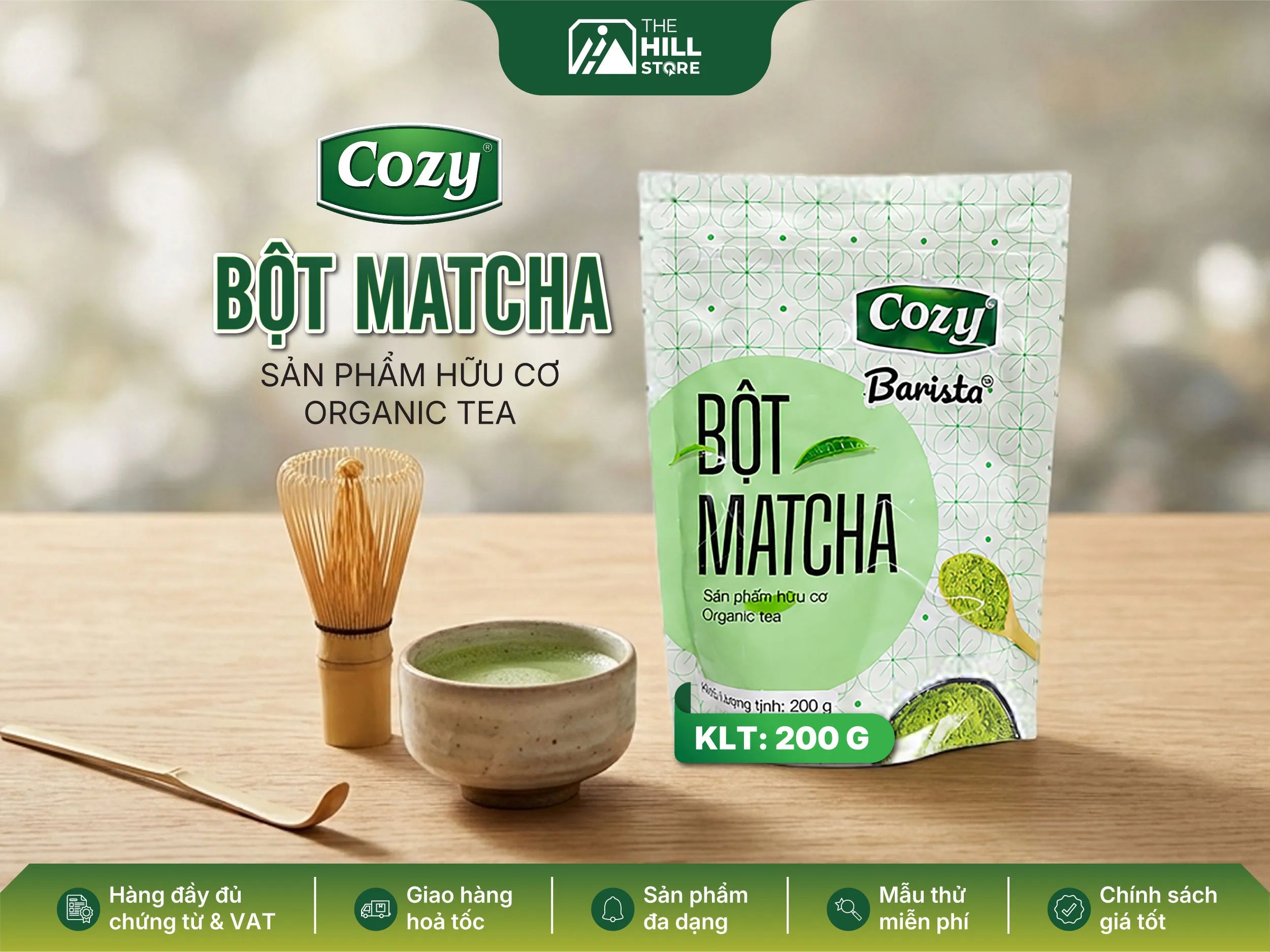 Bột matcha cozy barista - giải pháp matcha hữu cơ cho những ly đồ uống chuẩn vị