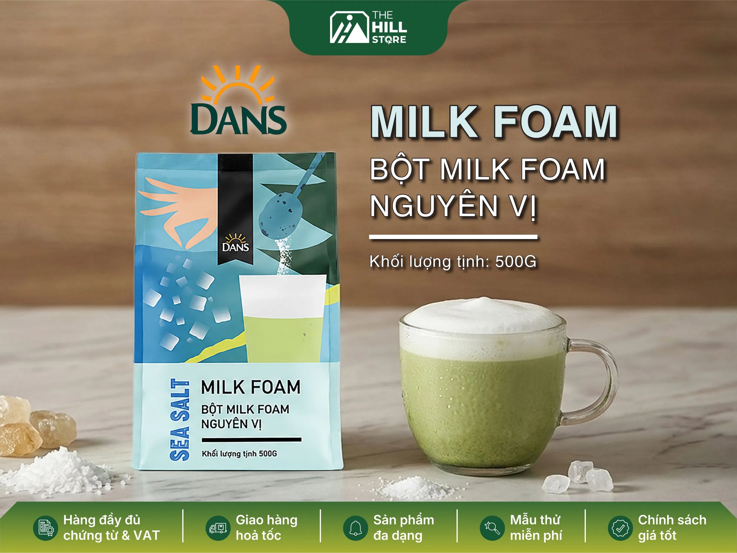 Bột milk foam nguyên vị dans - giải pháp tạo lớp milk foan mịn béo, chuẩn vị cho mọi thức uống