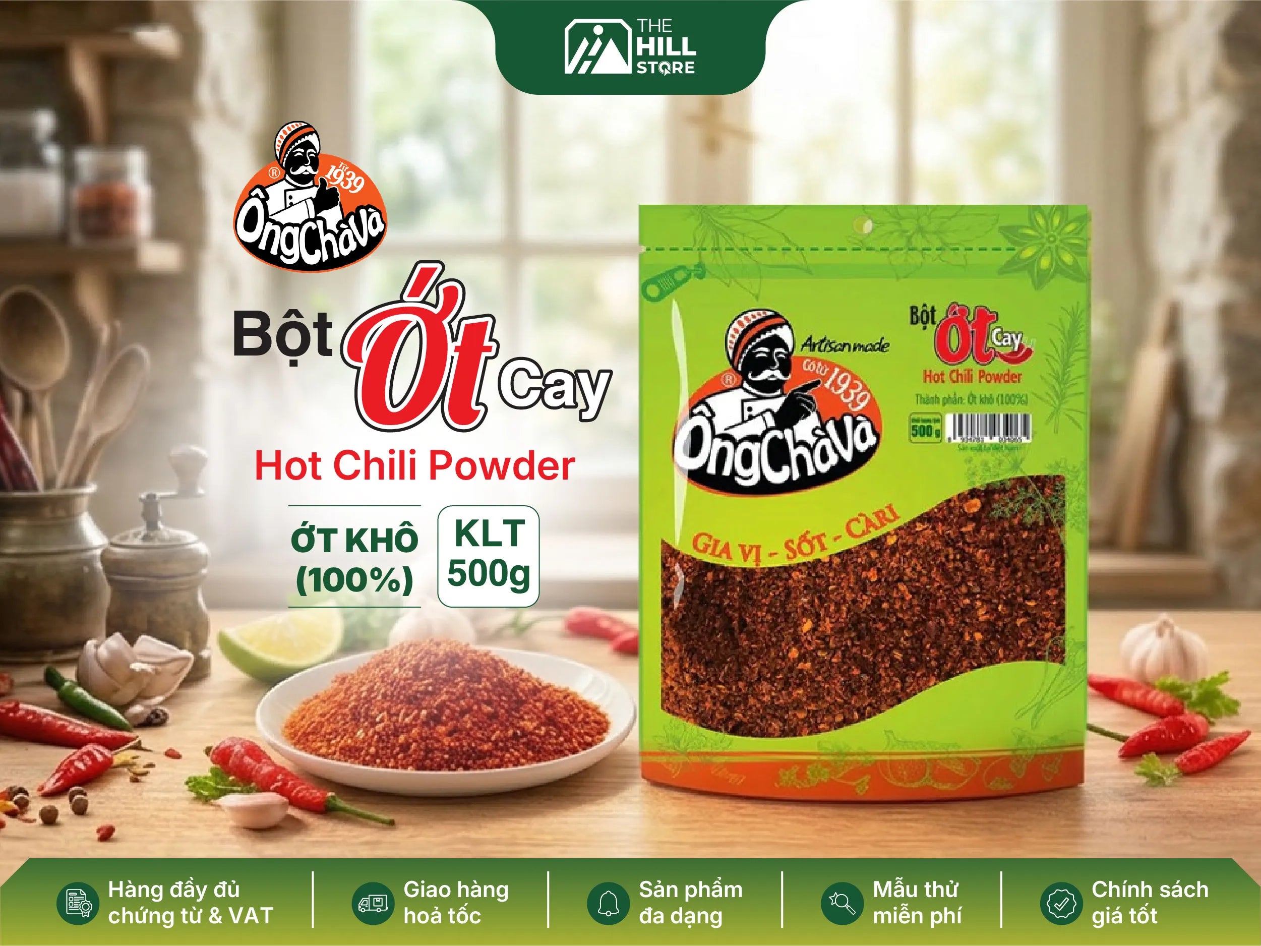 Bột ớt ông chà và cay mịn – gia vị cay nồng giúp món ăn bùng vị hấp dẫn