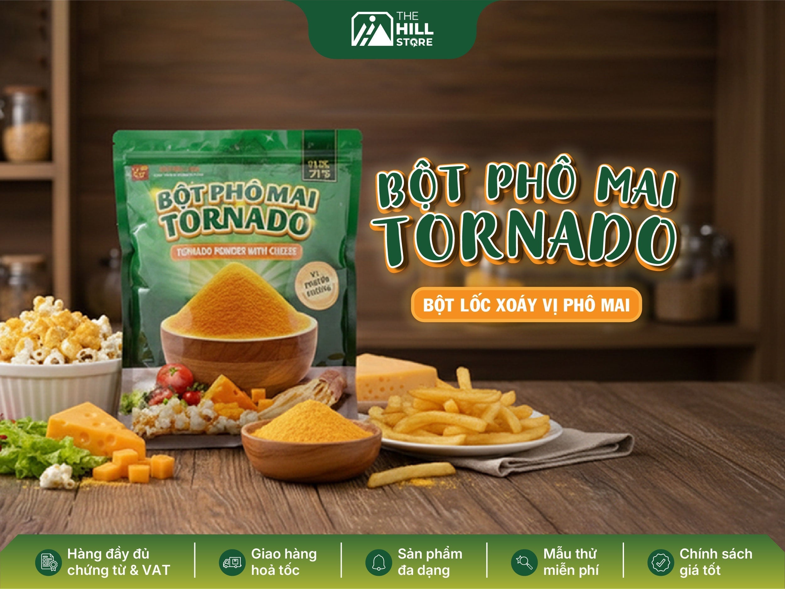 Bột phô mai tornado – giải pháp tăng giá trị món ăn và tối ưu lợi nhuận cho quán