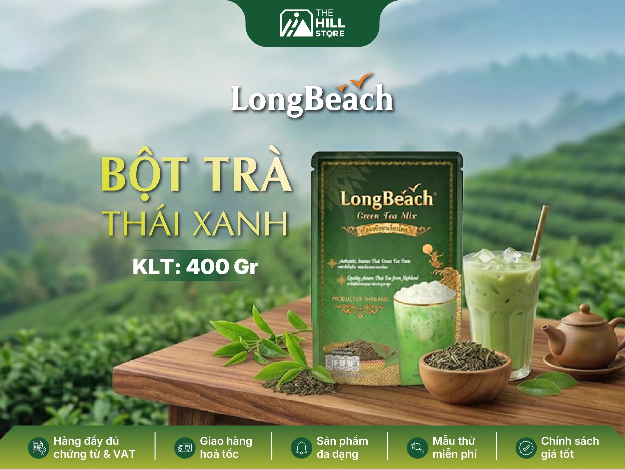 Bột trà thái xanh longbeach - dòng nguyên liệu được nhiều được nhiều quán lựa chọn cho menu trà sữa và đồ uống hiện nay