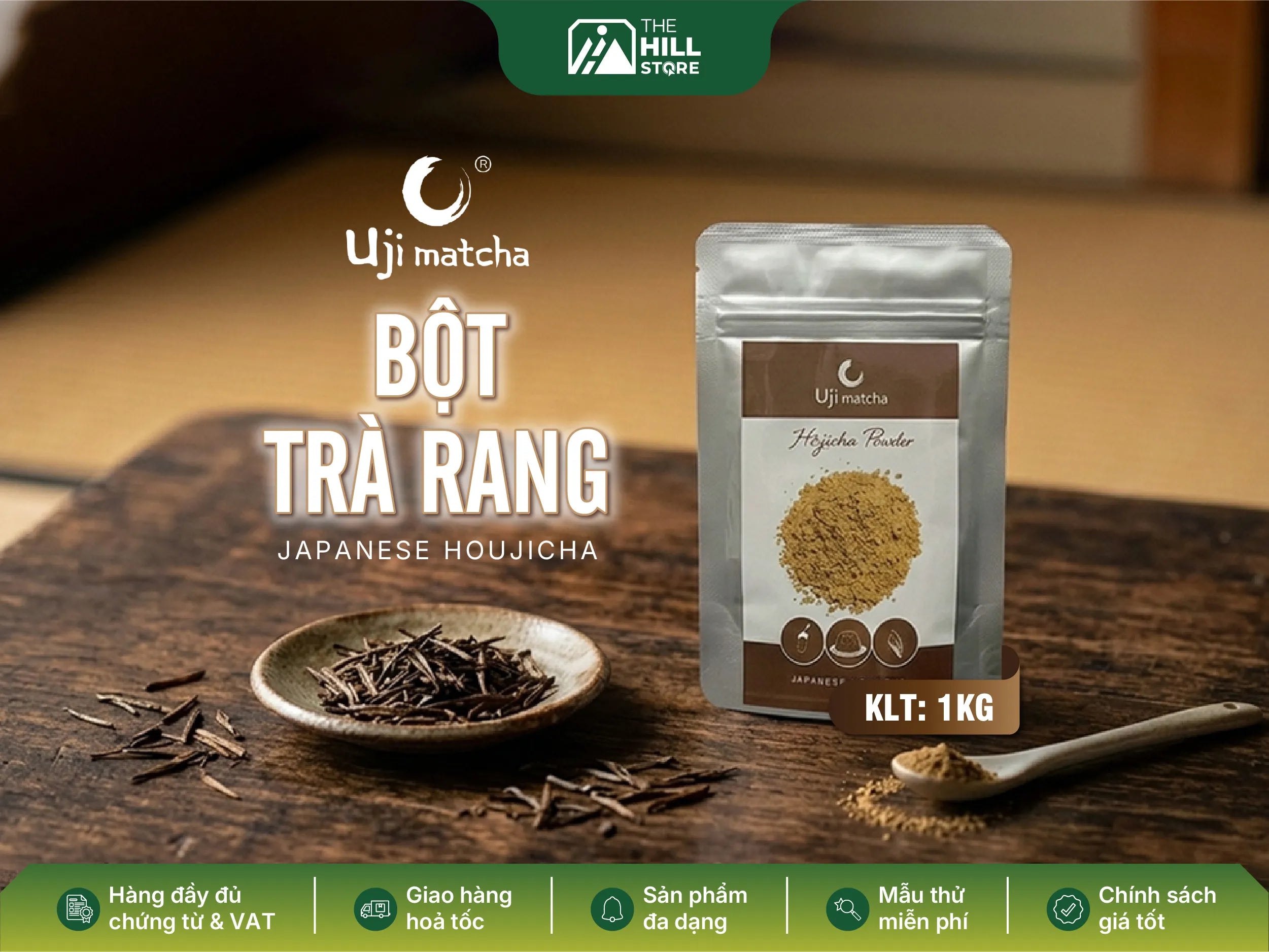 Bột trà rang houjicha uji matcha - nguyên liệu trà rang dễ ứng dụng, tối ưu vận hành cho quán