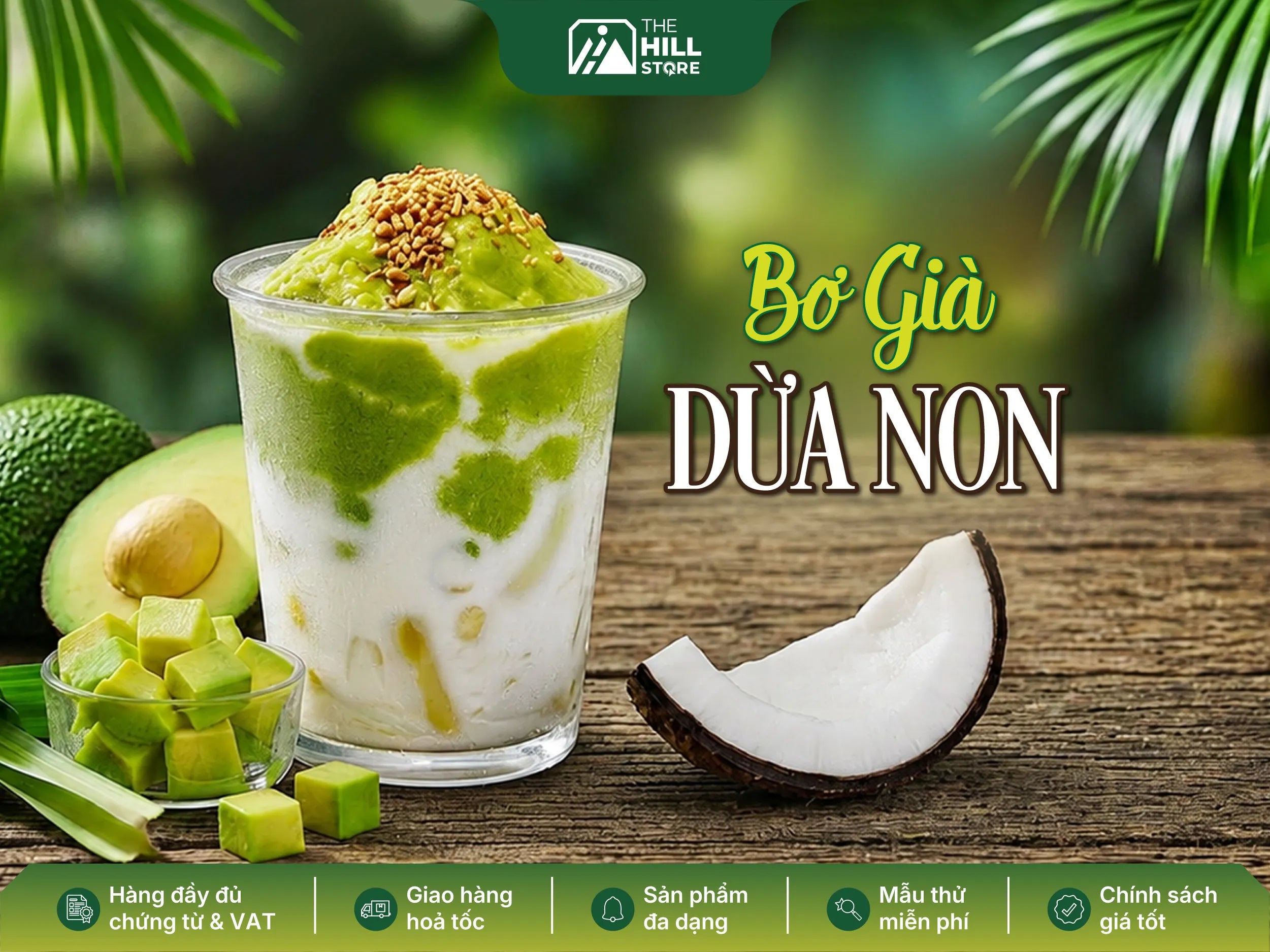 Bơ già dừa non - xu hướng đồ uống được nhiều quán cập nhật vào menu mùa này
