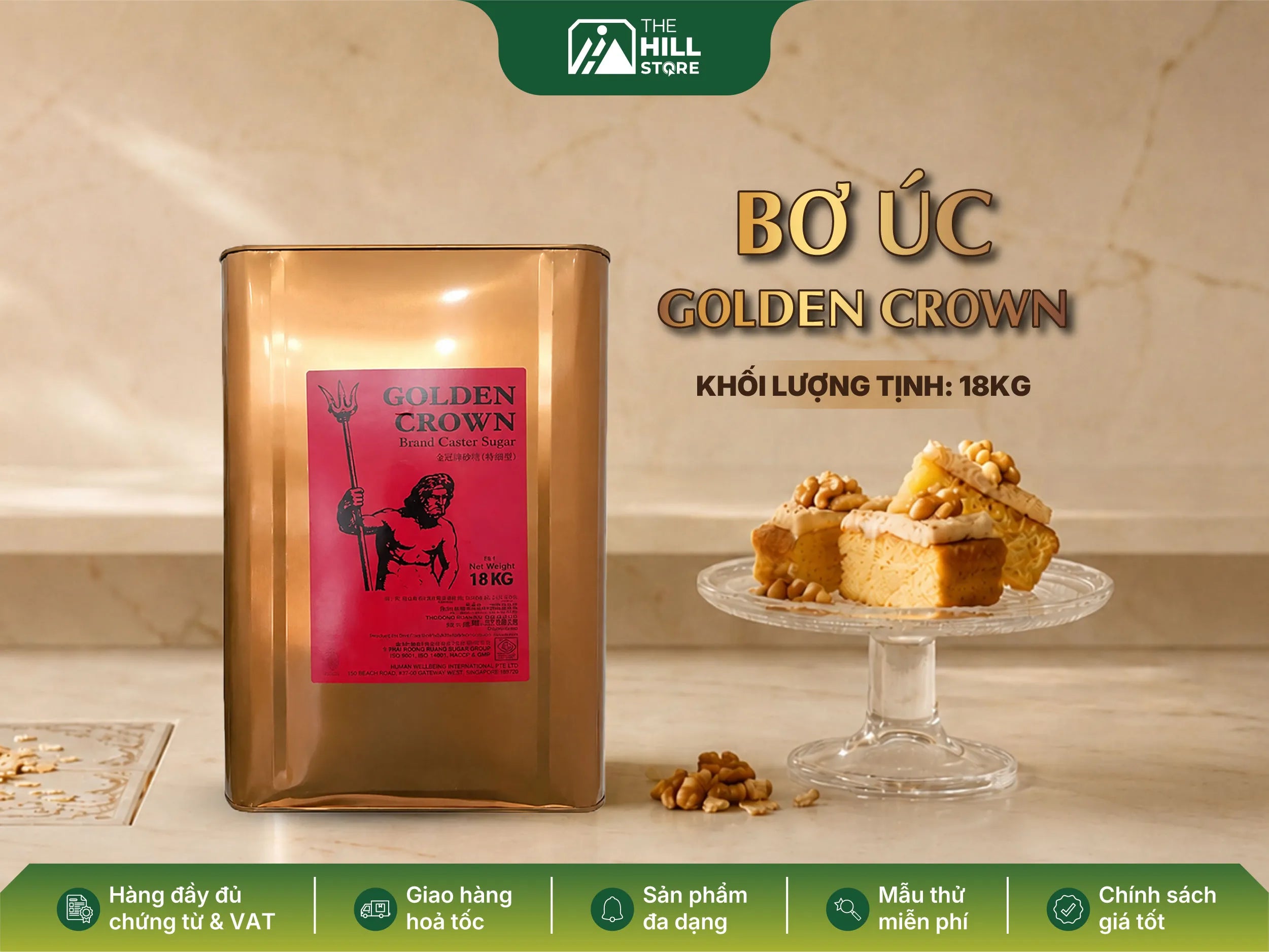 Bơ golden crown úc 18kg - giải pháp nguồn bơ ổn định cho tiệm bánh, xưởng sản xuất mô hình f&b
