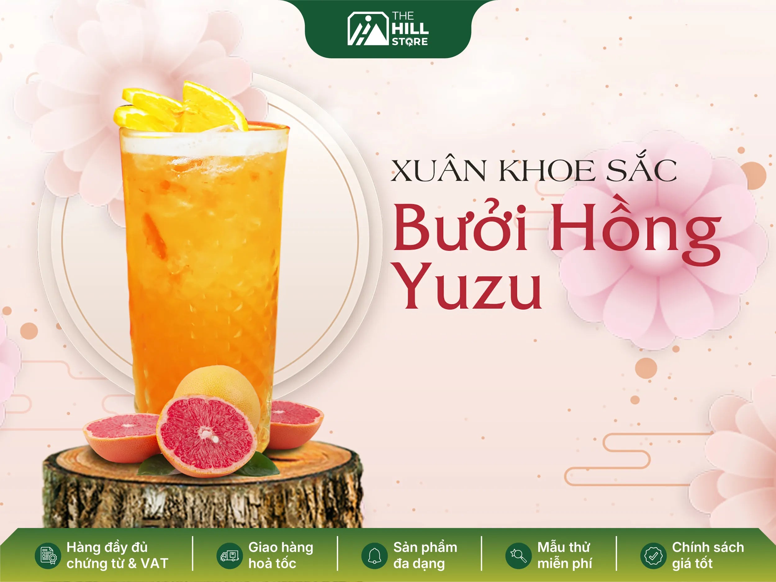 Bưởi hồng yuzu – vị xuân tươi sáng từ trà lài và trái cây cam quýt