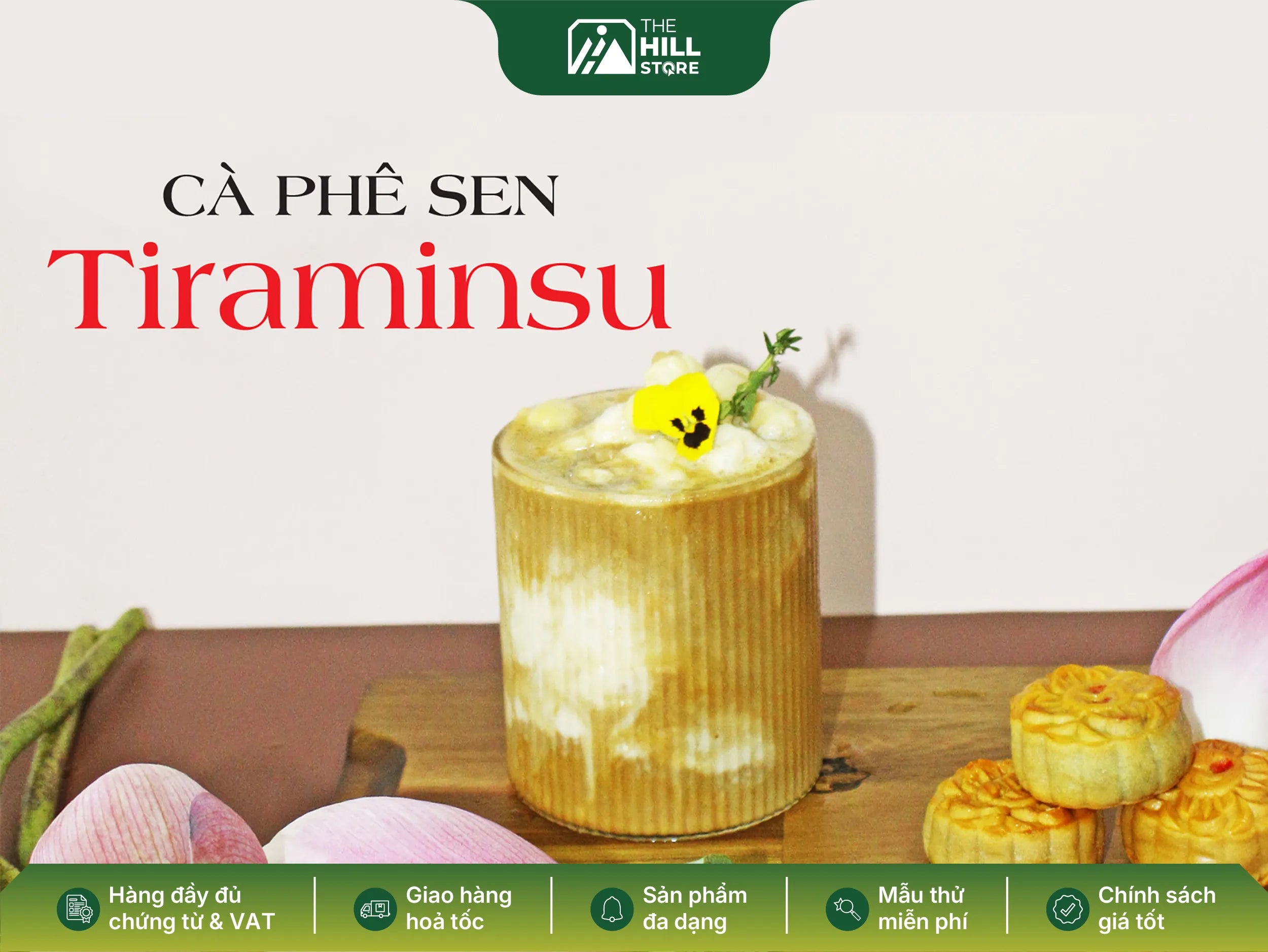 Cà phê sen tiramisu - gợi ý làm mới menu cà phê với hương sen thanh nhẹ