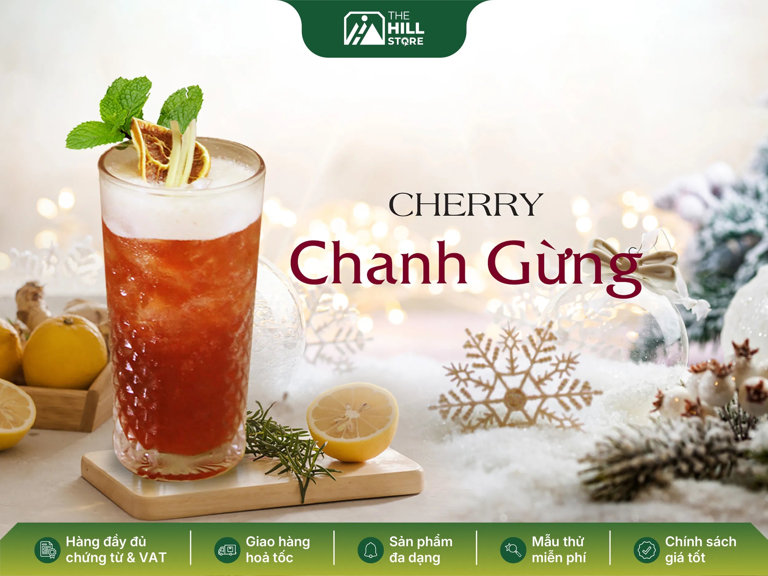 Cherry chanh gừng – món trà cherry đỏ và một chút cay nhẹ của gừng tươi