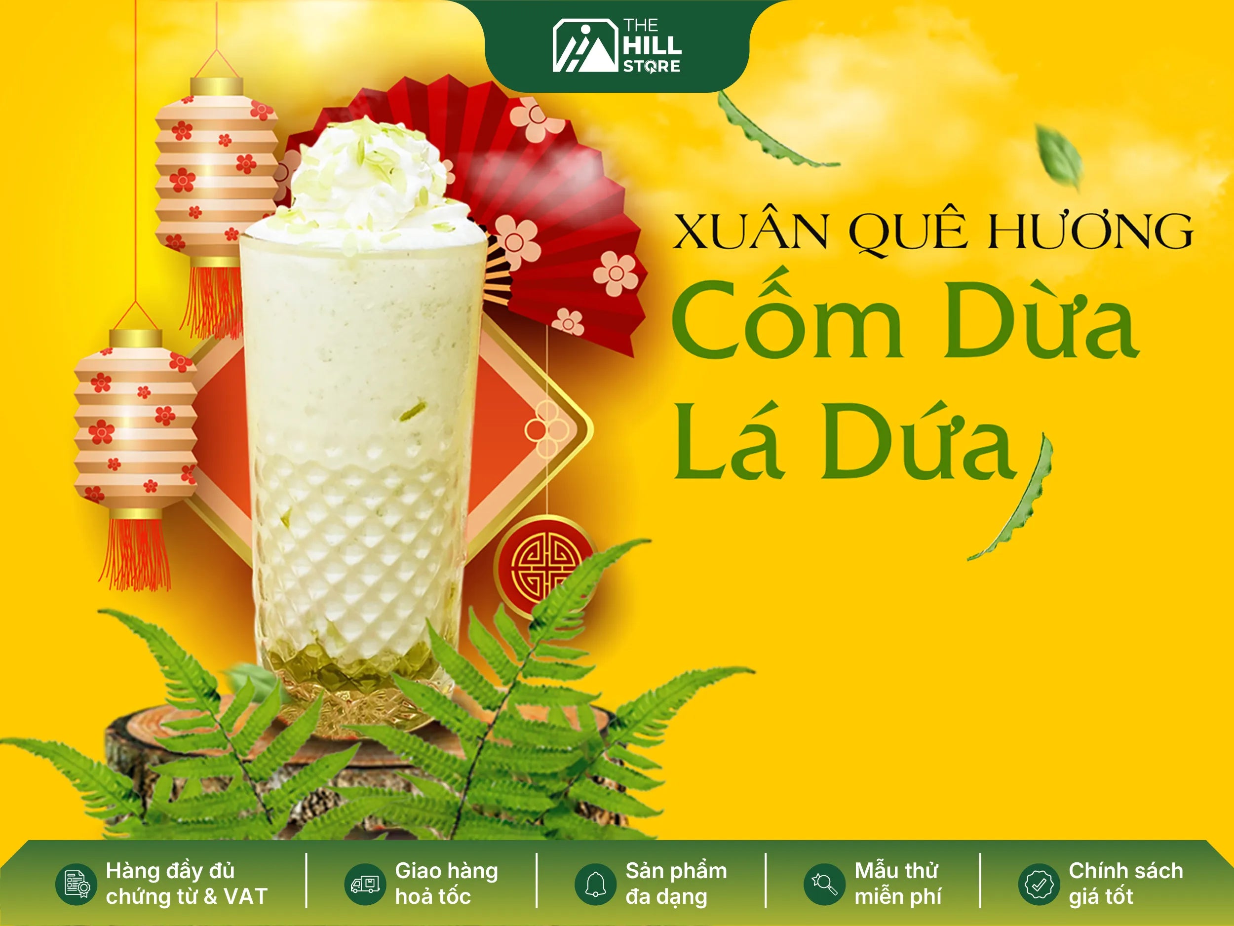 Cốm dừa lá dứa – vị ngọt béo dịu dàng từ cốm non và dừa tươi