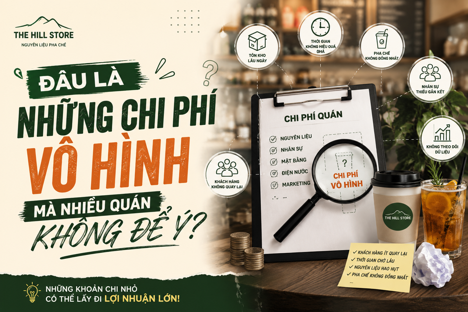 Đâu là những chi phí vô hình mà nhiều quán không để ý?