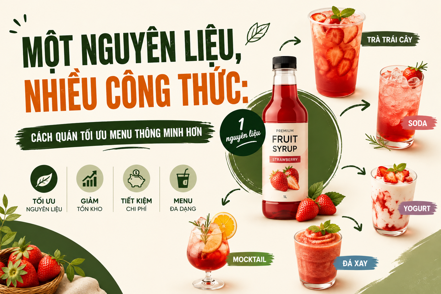 Một nguyên liệu, nhiều công thức: cách quán tối ưu menu thông minh hơn
