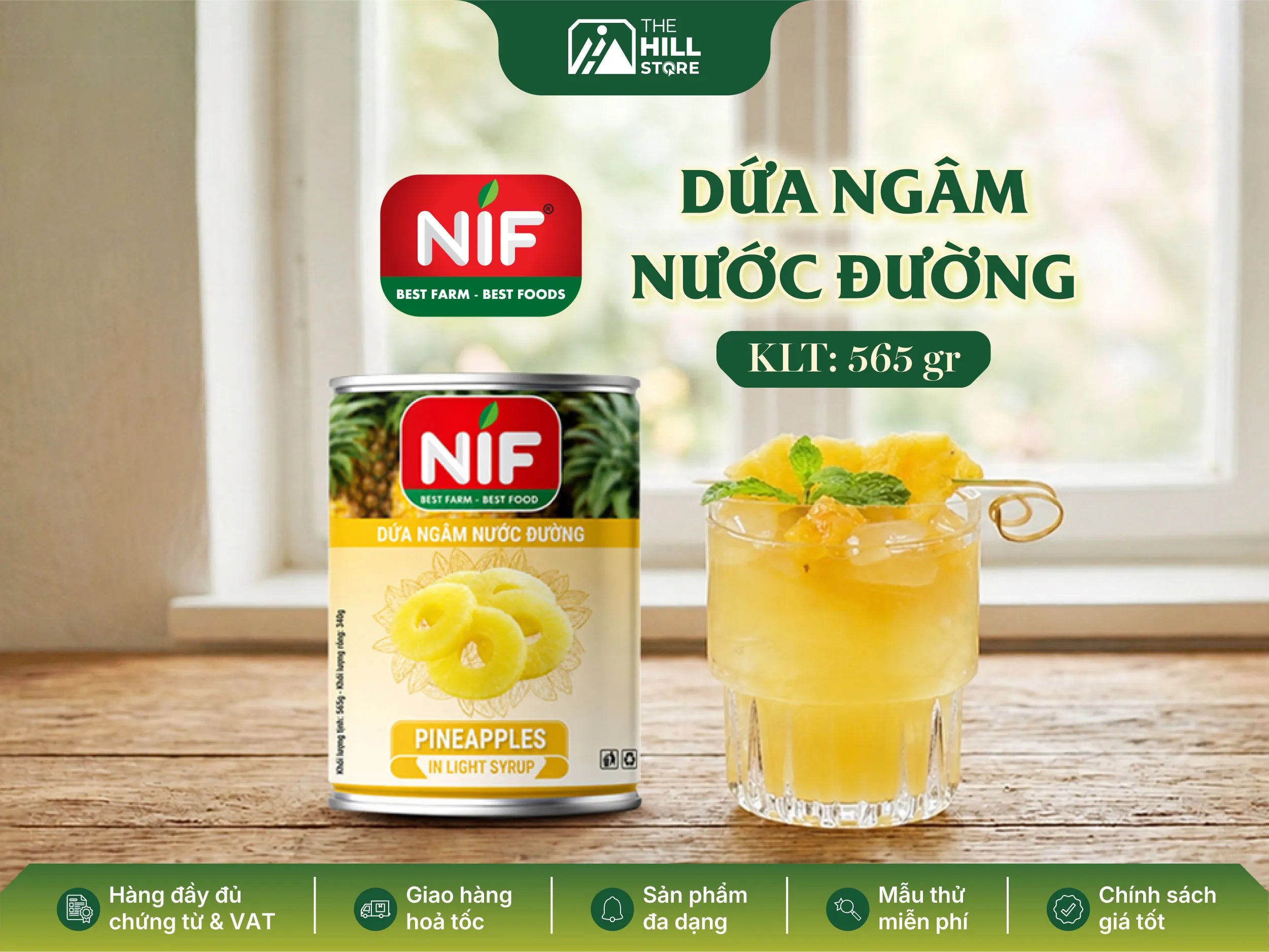 Dứa ngâm đường nif – dòng topping trái cây được nhiều quán lựa chọn cho menu đồ uống hiện nay
