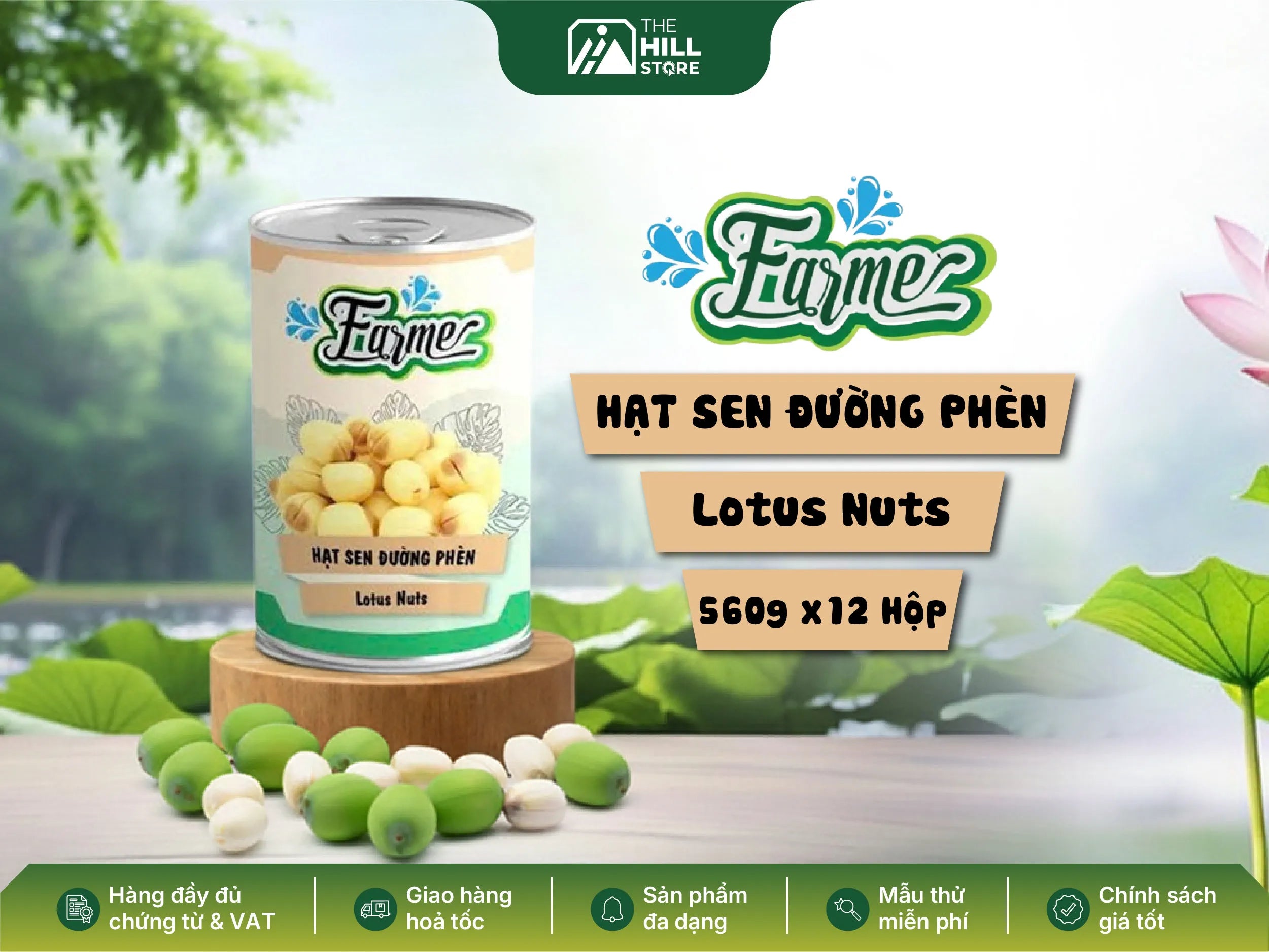 Hạt sen đường phèn farmer – nguyên liệu ứng dụng linh hoạt cho đồ uống & tráng miệng hiện đại