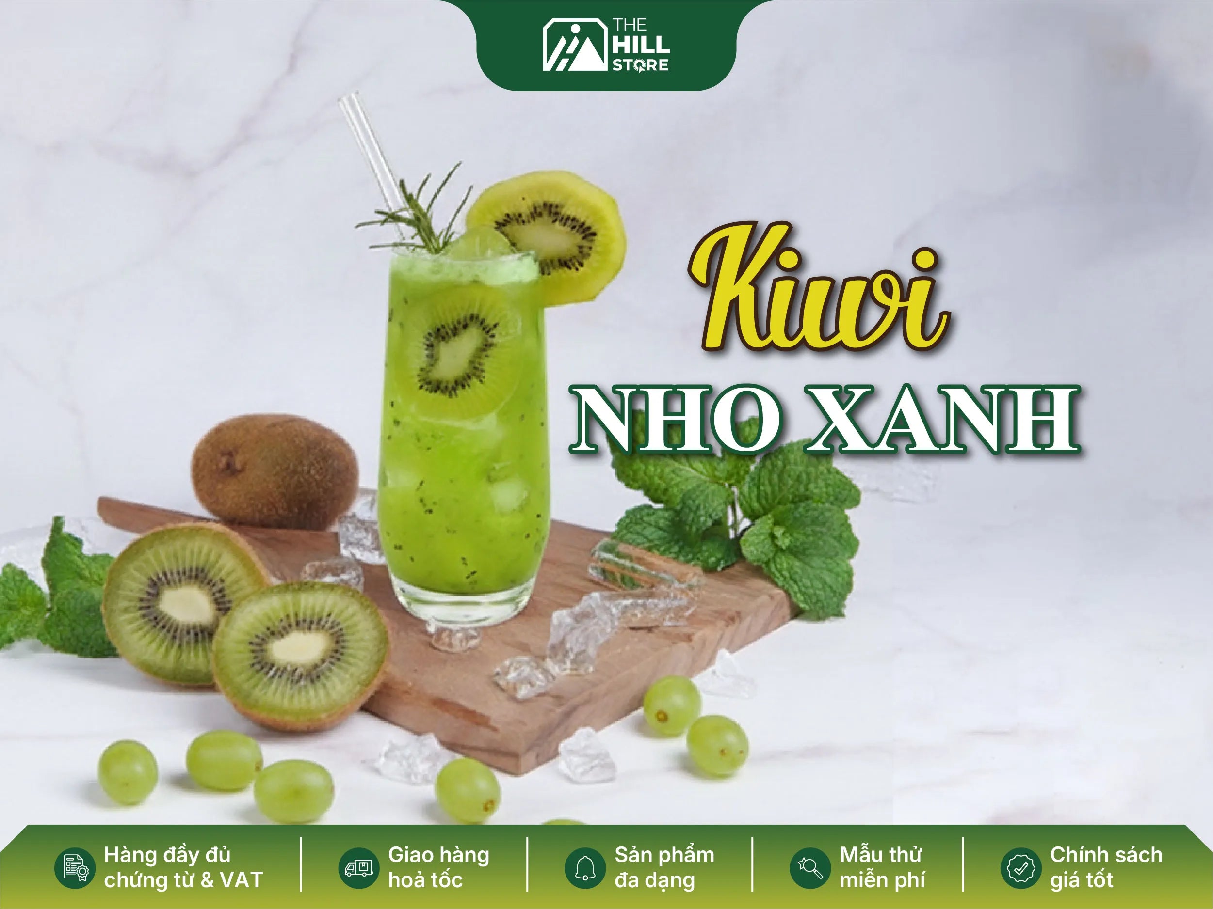 Kiwi nho xanh - giải pháp đồ uống thanh mát dễ ứng dụng cho menu cuối năm