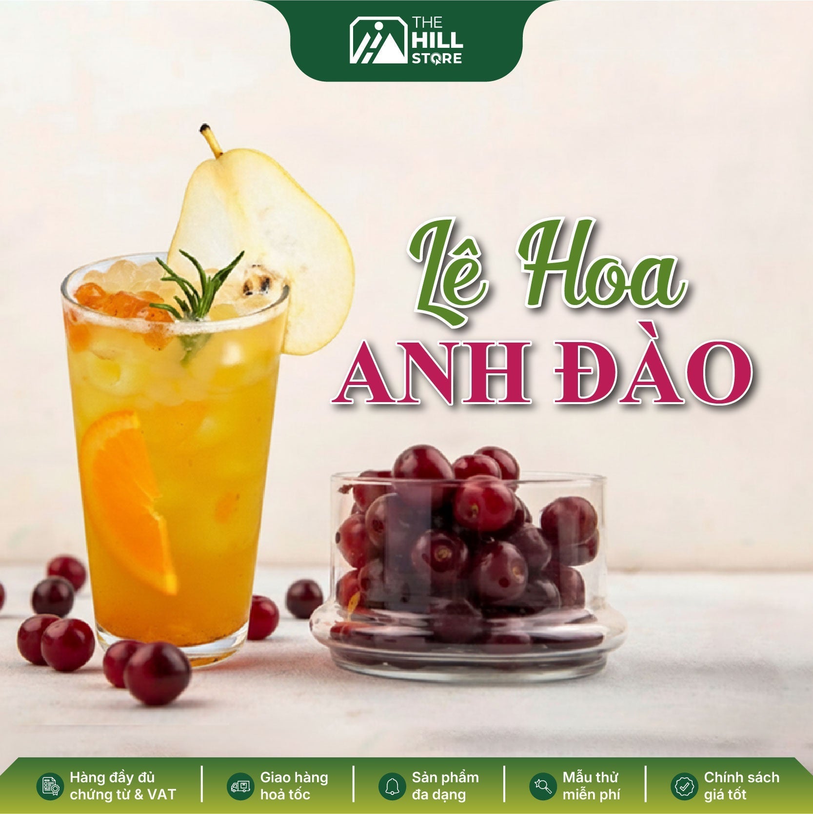 Lê hoa anh đào – món trà thanh vị với cấu trúc nguyên liệu dễ ứng dụng cho quán pha chế