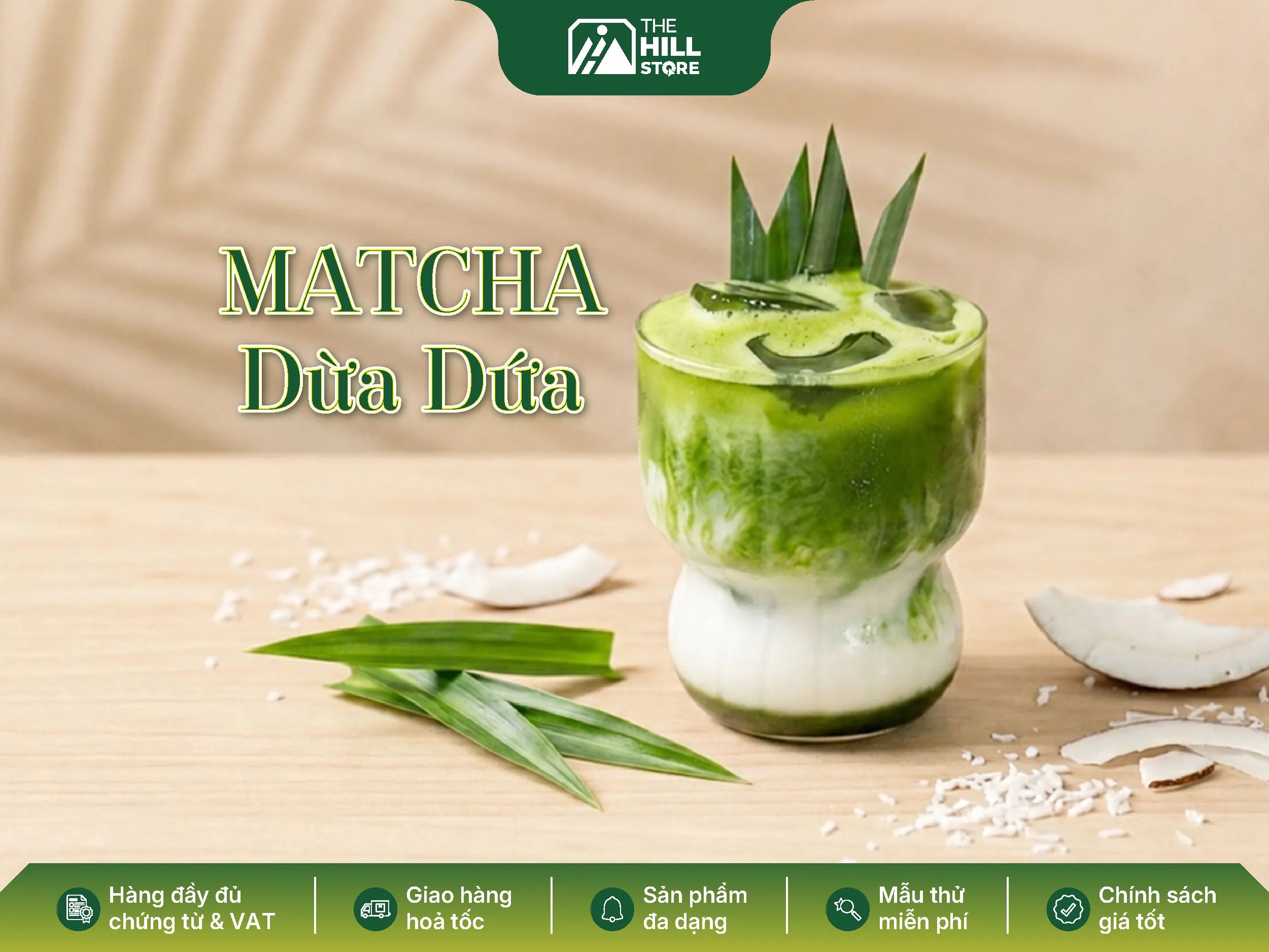 Matcha dừa dứa - công thức matcha thanh mát, thơm dịu, cho menu đồ uống