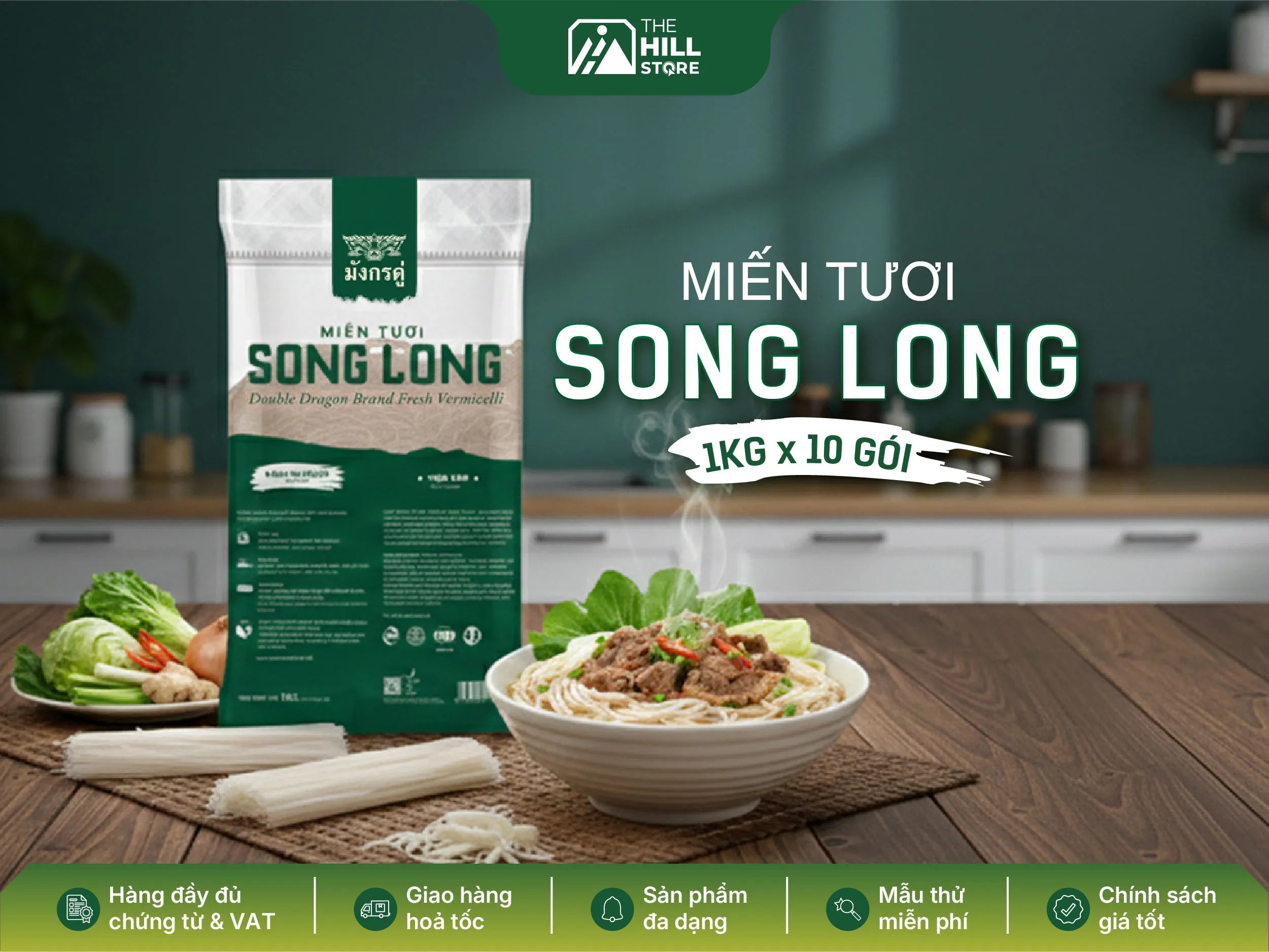 Miến tươi song long – sợi miến dai ngon, lựa chọn chất lượng cho quán ăn và bếp gia đình