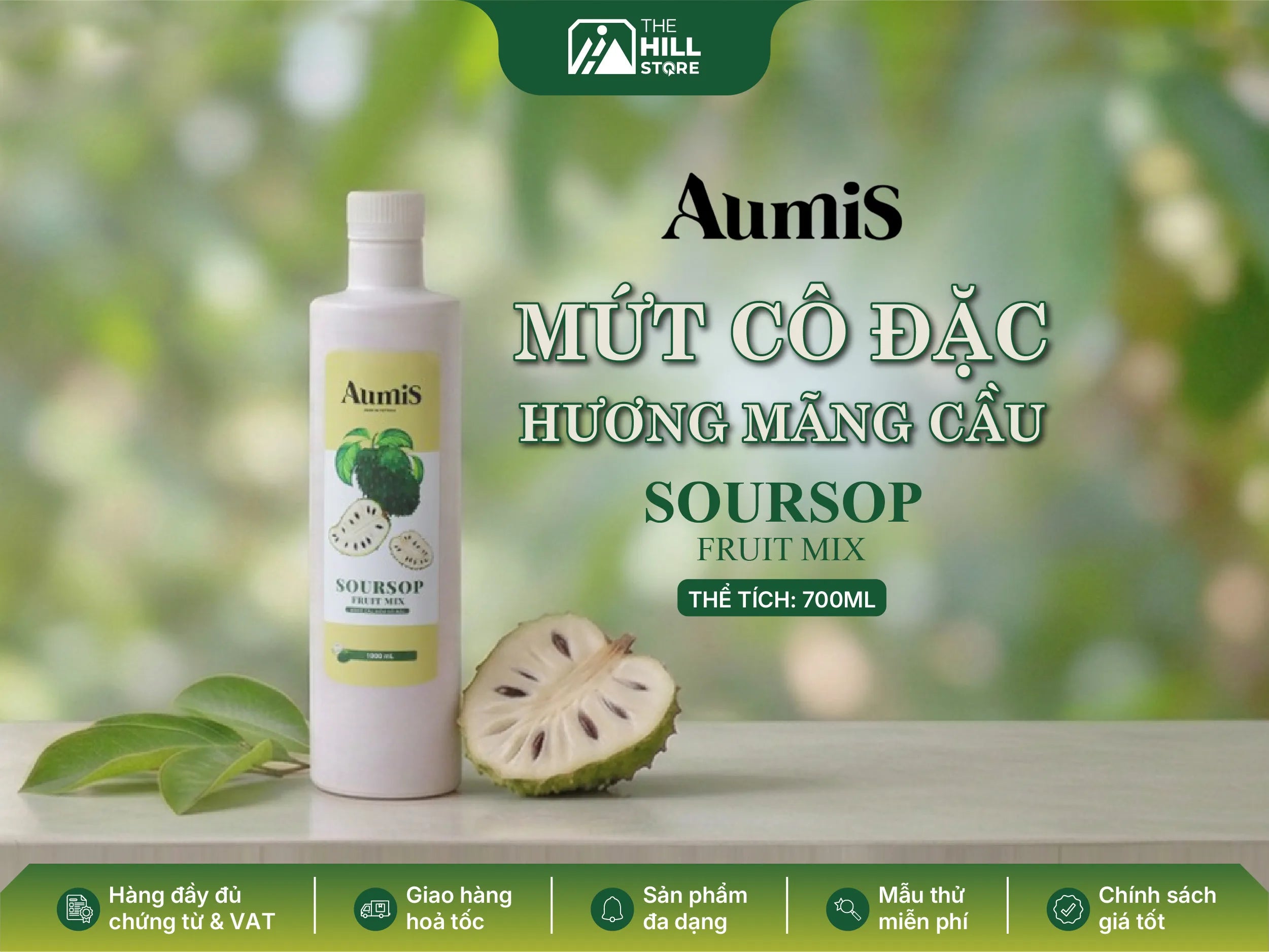 Mứt cô đặc (Fruit mix) aumis mãng cầu - giải pháp nguyên liệu cho menu mùa nắng