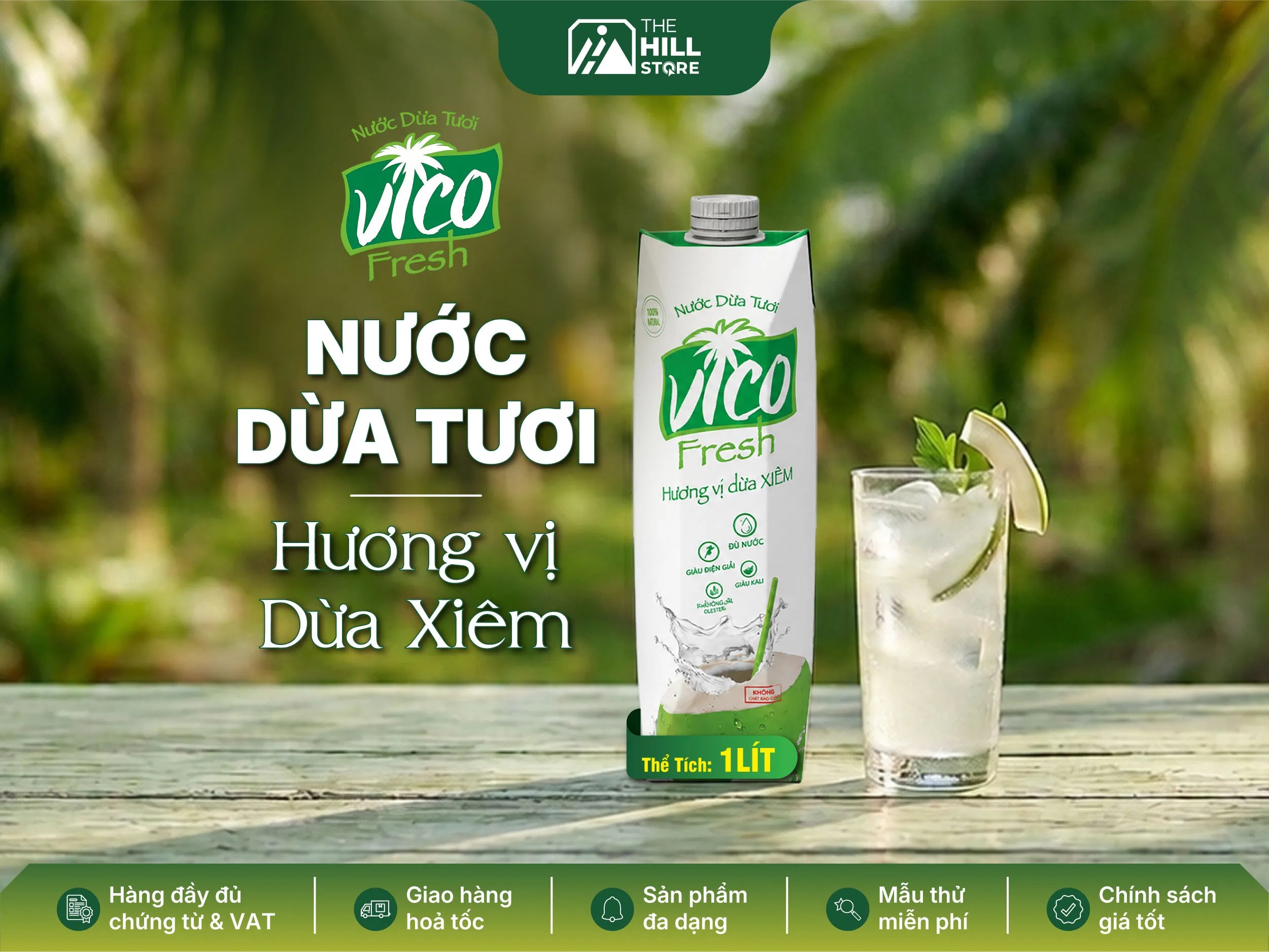 Nước dừa vico fresh xiêm - nguyên liệu thanh mát đứng sau hàng loạt món hot trend mùa hè