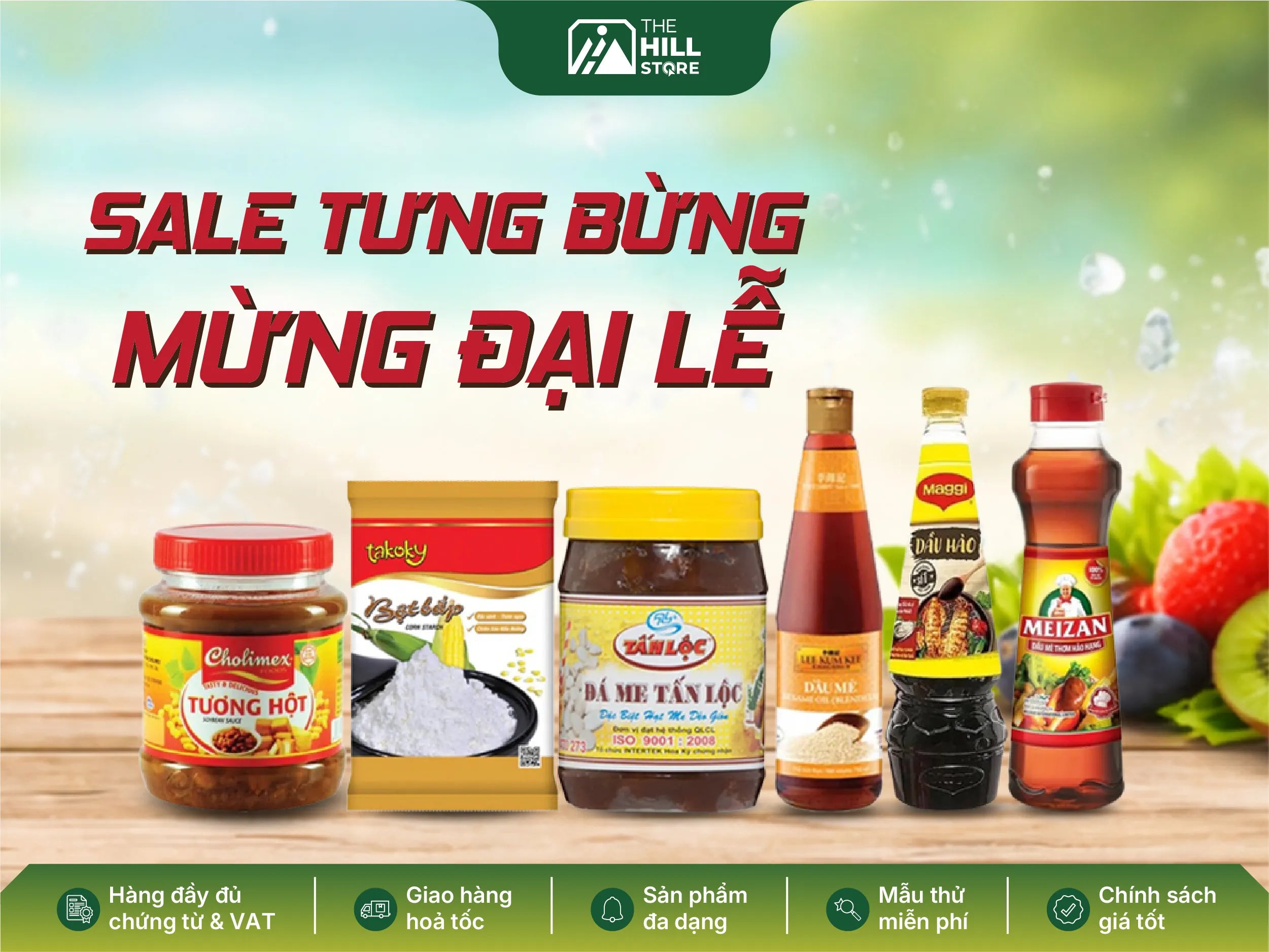 Sale tưng bừng mừng đại lễ - cơ hội nhập nguyên liệu cho gian bếp giá tốt tại The Hill Store