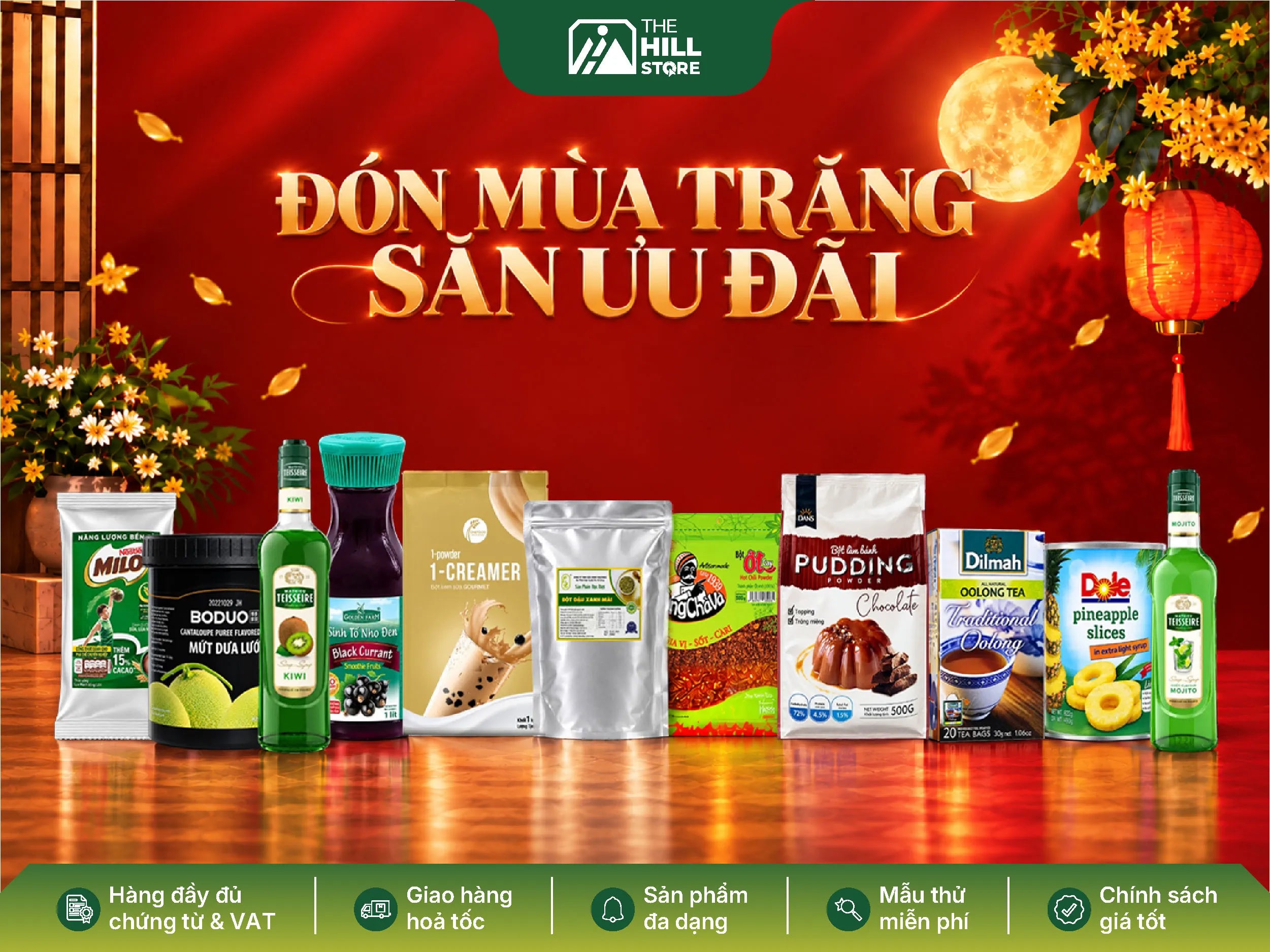 Khuyến mãi trung thu the hill store - săn ưu đãi nguyên liệu pha chế và làm bánh