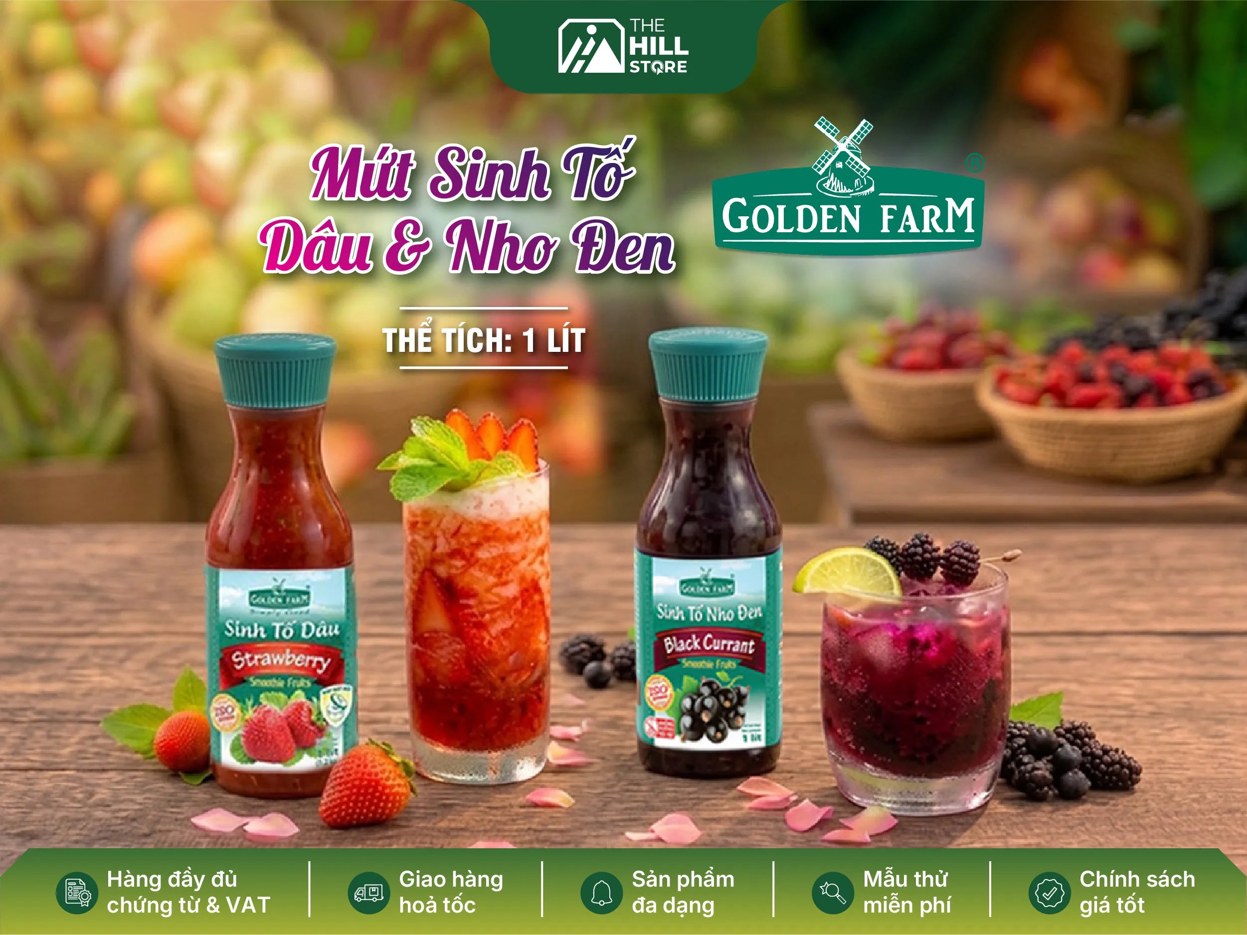 Mứt sinh tố goldean farm - bí quyết tạo nên những ly đồ uống đậm vị trái cây tự nhiên