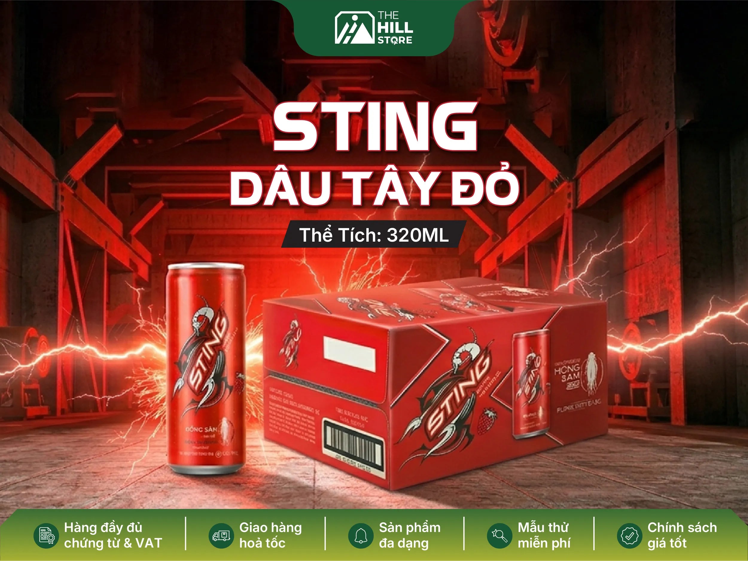 Sting dâu 320ml – mặt hàng nước giải khát không thể thiếu cho mùa lễ cao điểm