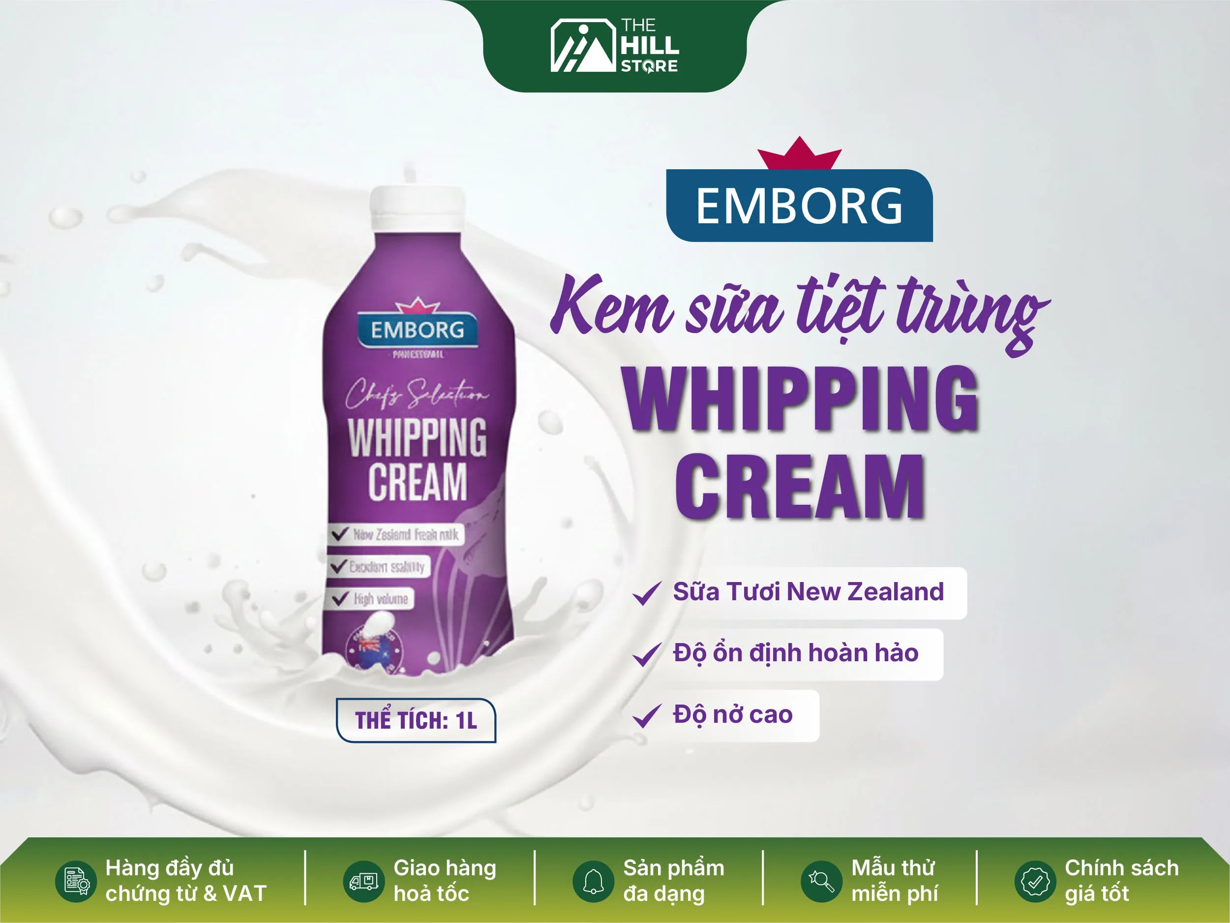 Emborg whipping cream – nguyên liệu phù hợp nhiều mô hình quán