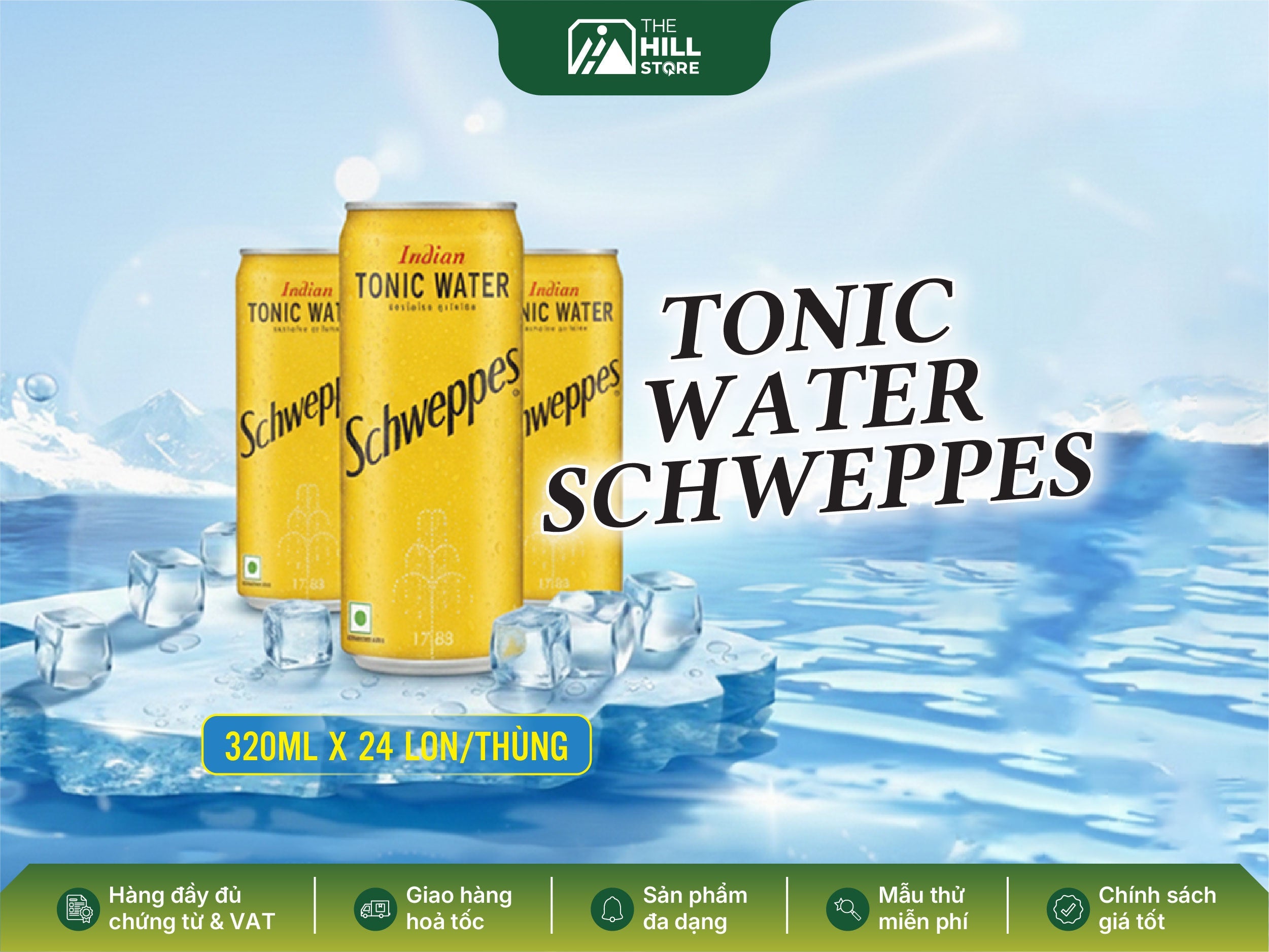 Schweppes tonic water - lựa chọn chuẩn vị cho quầy bar và quán pha chế