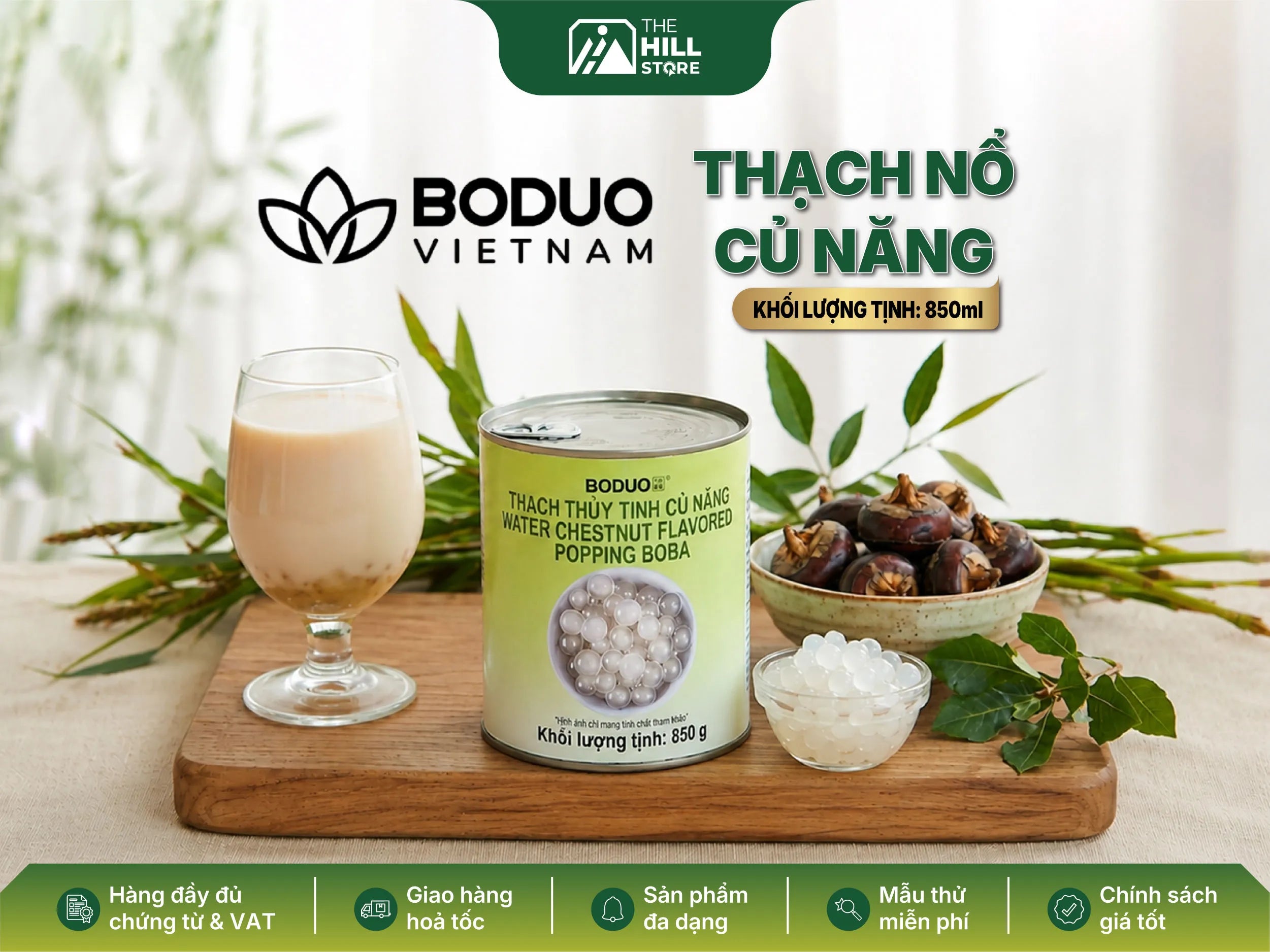 Thạch nổ củ năng boduo - thanh ngọt vị củ năng, ngọt dai từng viên