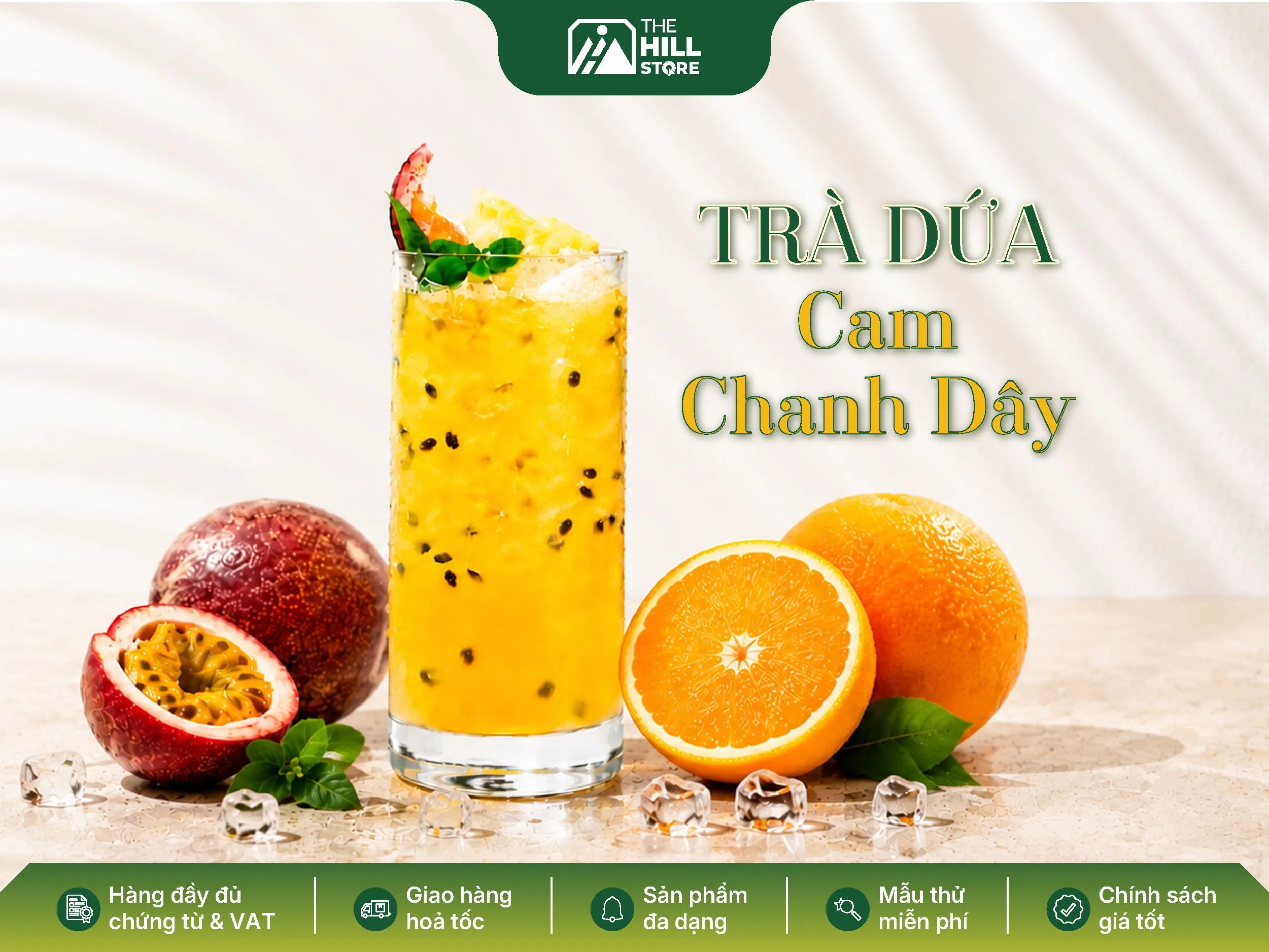 Trà dứa cam chanh dây - tròn vị trái cây nhiệt đới