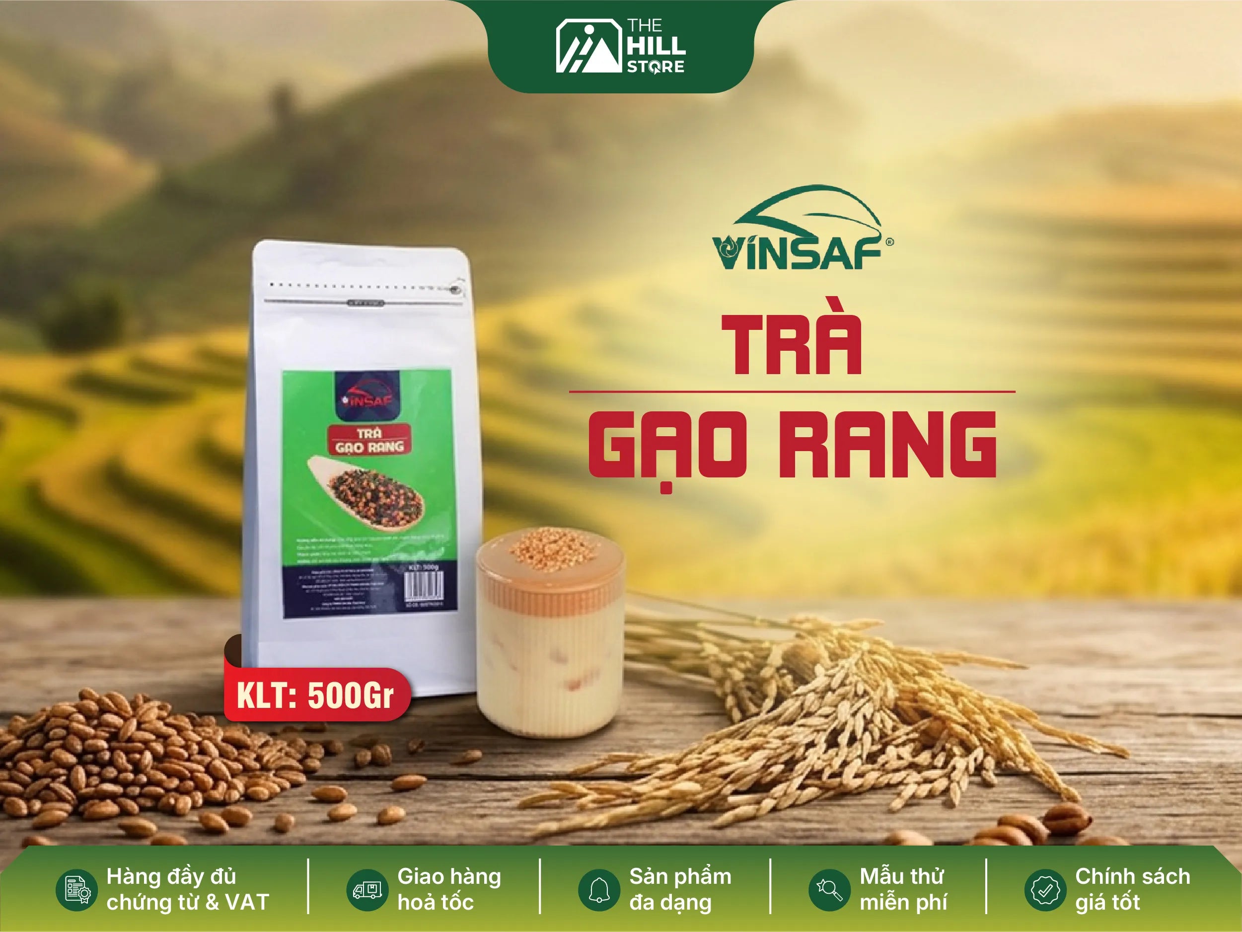 Trà gạo rang vinsaf - xu hướng đồ uống thanh nhẹ giúp quán tăng doanh thu mỗi ngày