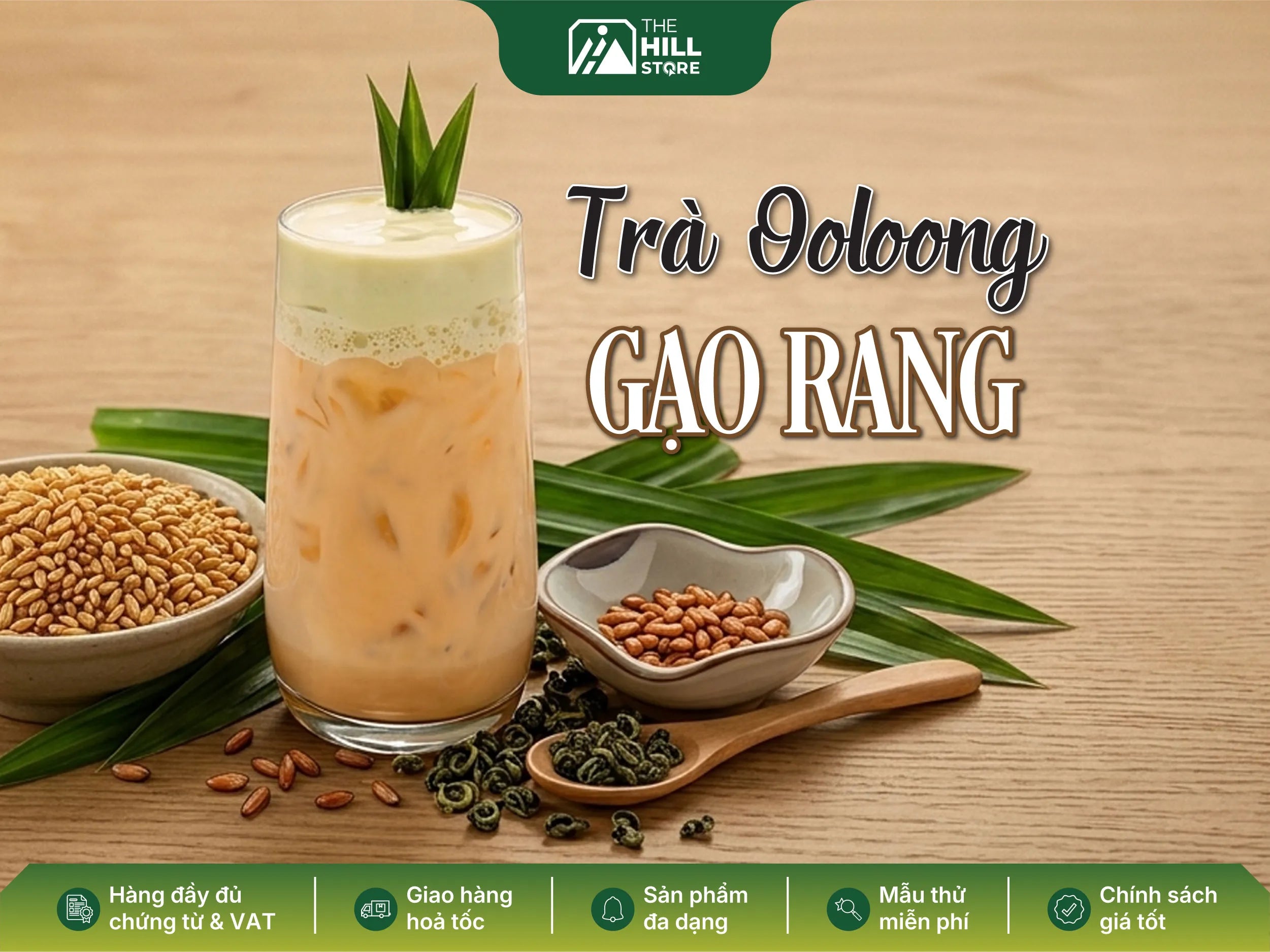 Trà oolong gạo rang - công thức trà thơm bùi, béo mịn đáng thử cho menu đồ uống