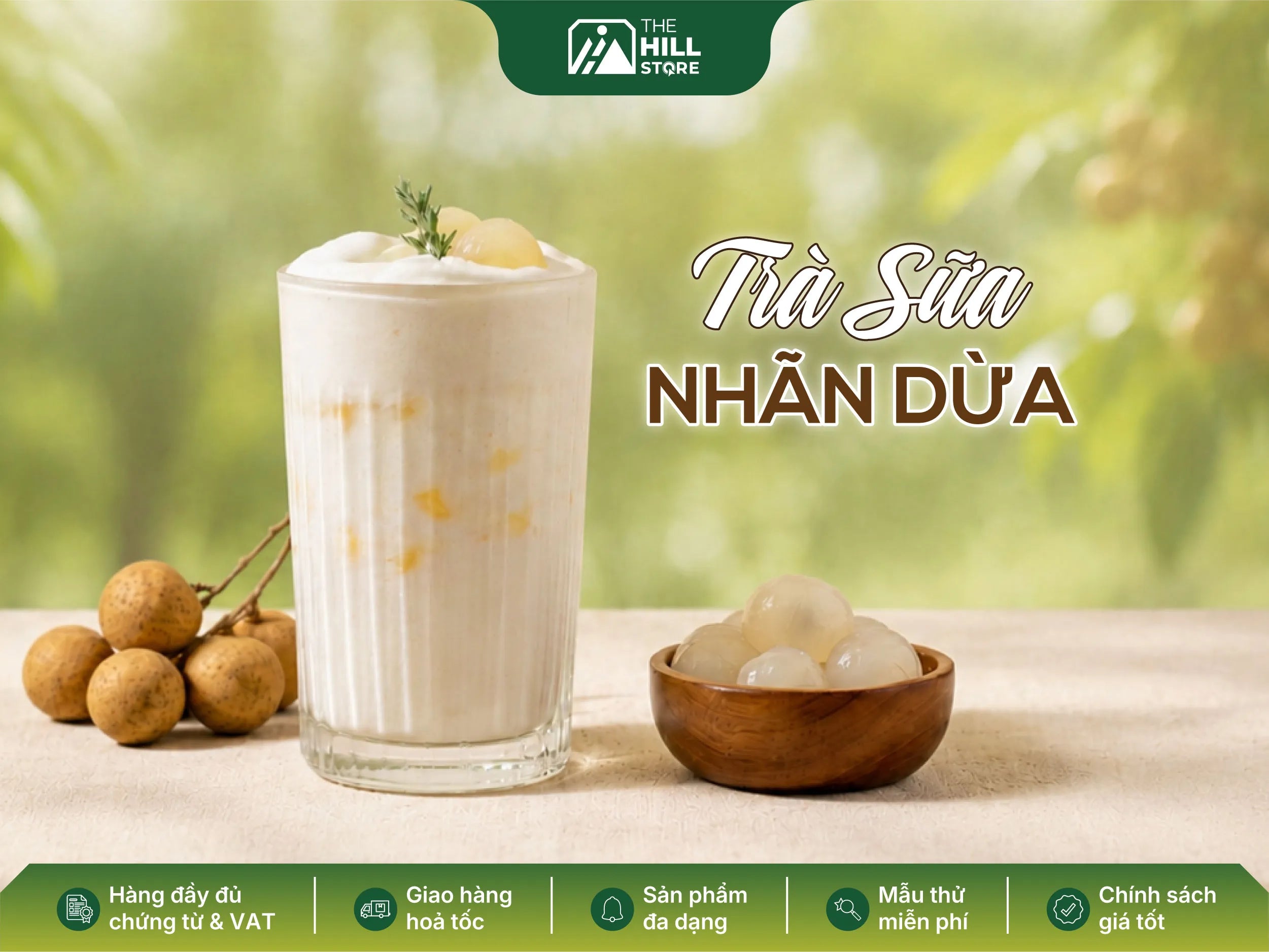 Trà sữa nhãn dừa - hương vị thanh mát đang được nhiều tín đồ trà sữa yêu thích gần đây