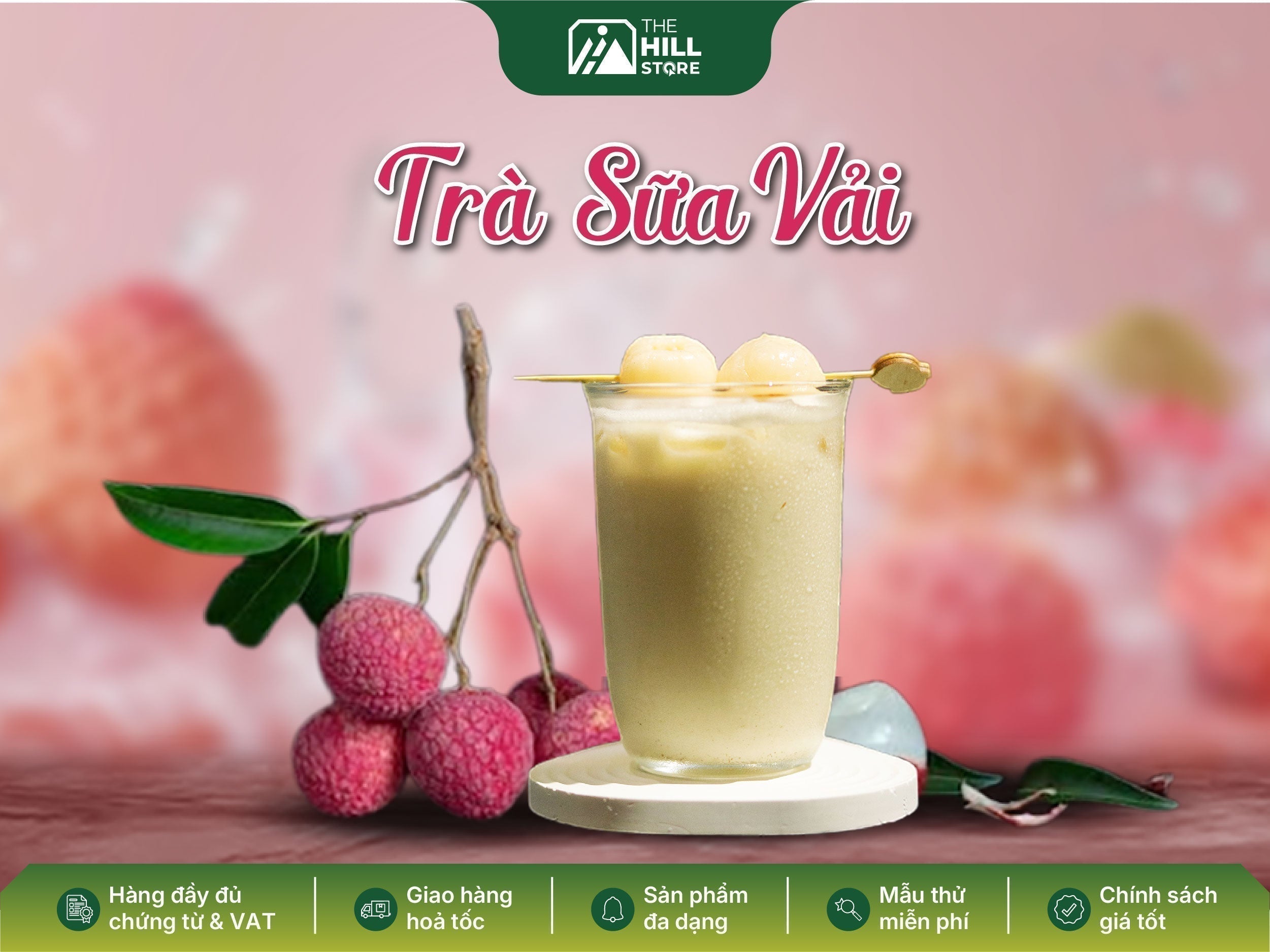 Trà sữa vải – Công thức thanh mát béo dịu với hương vải tự nhiên, tối ưu định lượng và dễ ứng dụng cho mọi mô hình quán