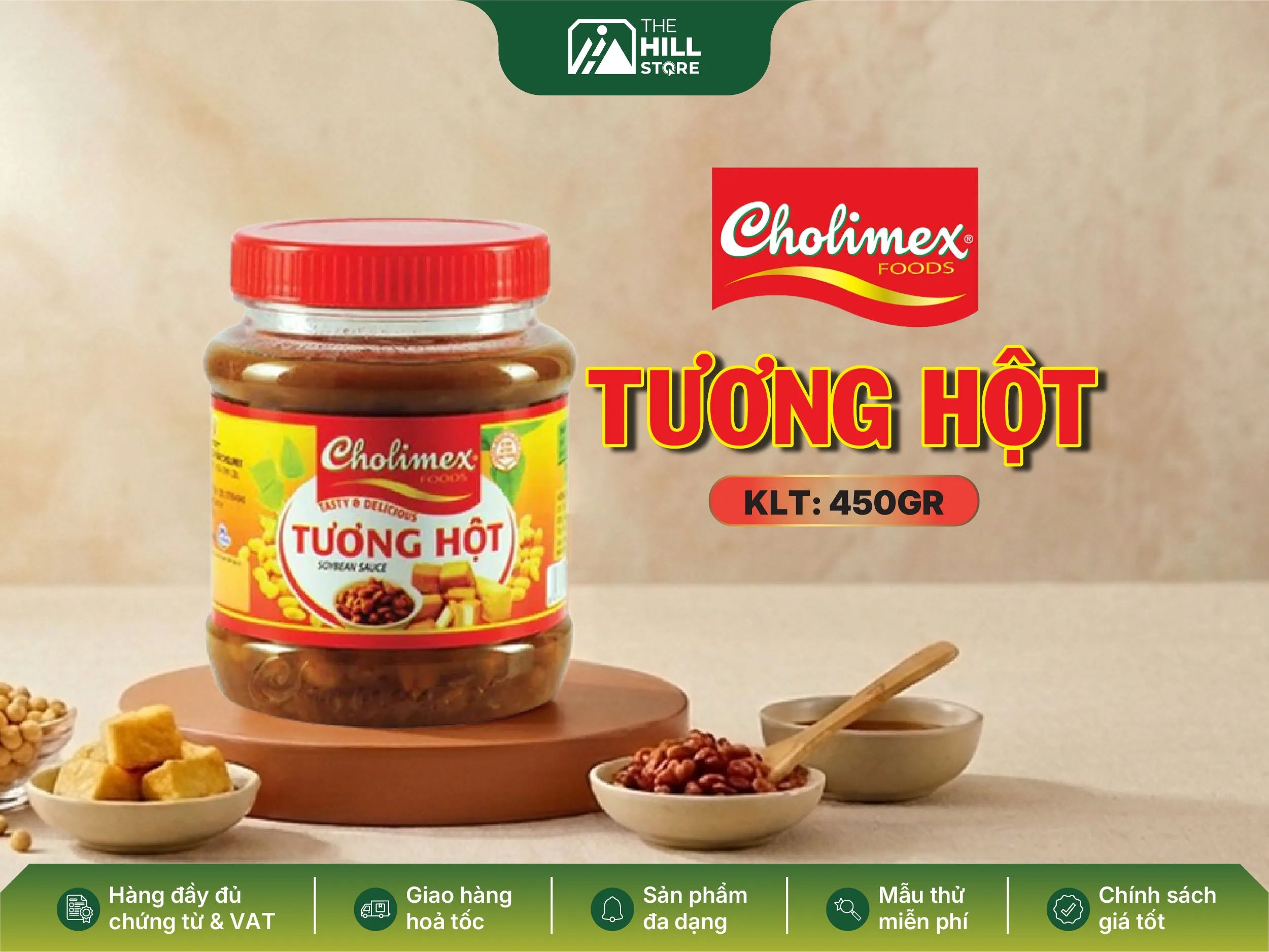 Tương hột cholimex 450g - hương vị đậm đà từ đậu nành lên men cho mọi người