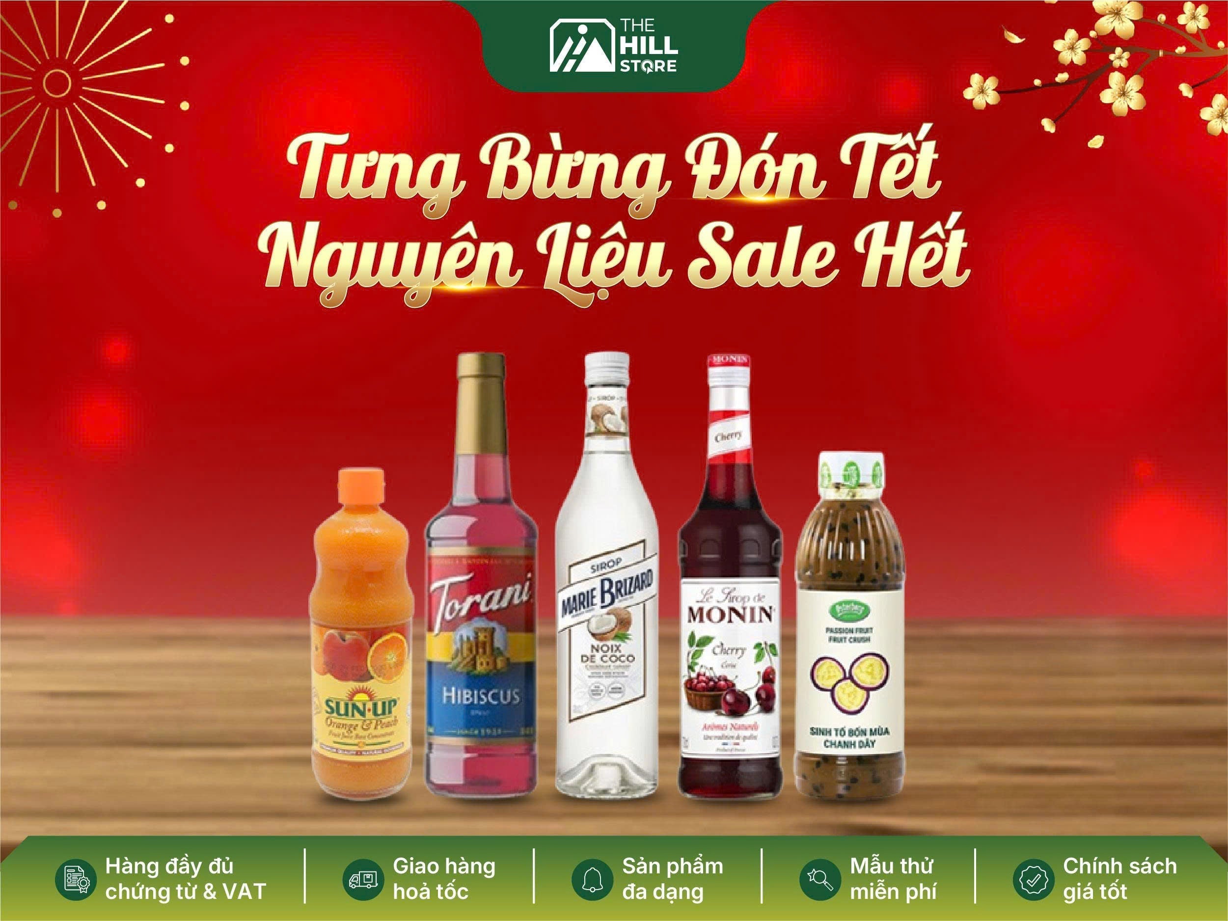 Tưng bừng đón tết - nguyên liệu sale hết chỉ có tại The Hill Store