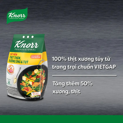 Hạt nêm thịt thăn, xương ống & tuỷ Knorr 5kg x 3 gói