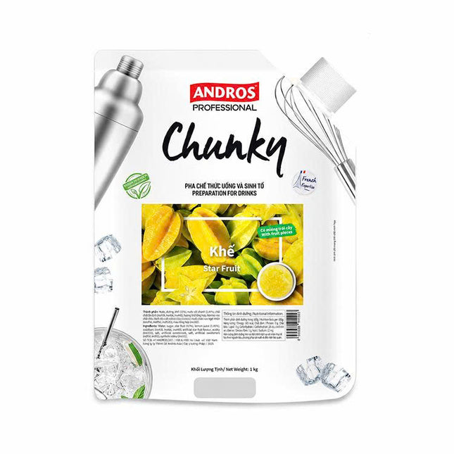 Chunky Khế (Starfruit) ANDROS 1 kg x 8 Túi
