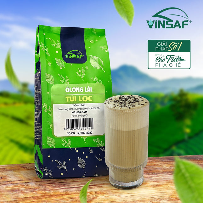 Trà Olong Lài Túi Lọc VinSaf 600g x 15 Gói (60g x 10 túi lọc)