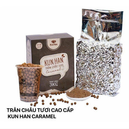 Trân Châu Tươi Kunhan Caramel 3kg x 6 Hộp