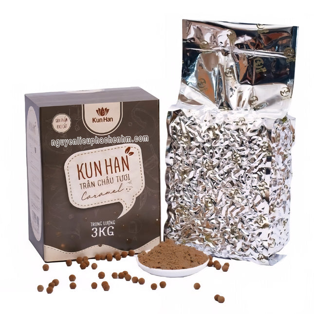 Trân Châu Tươi Kunhan Caramel 3kg x 6 Hộp