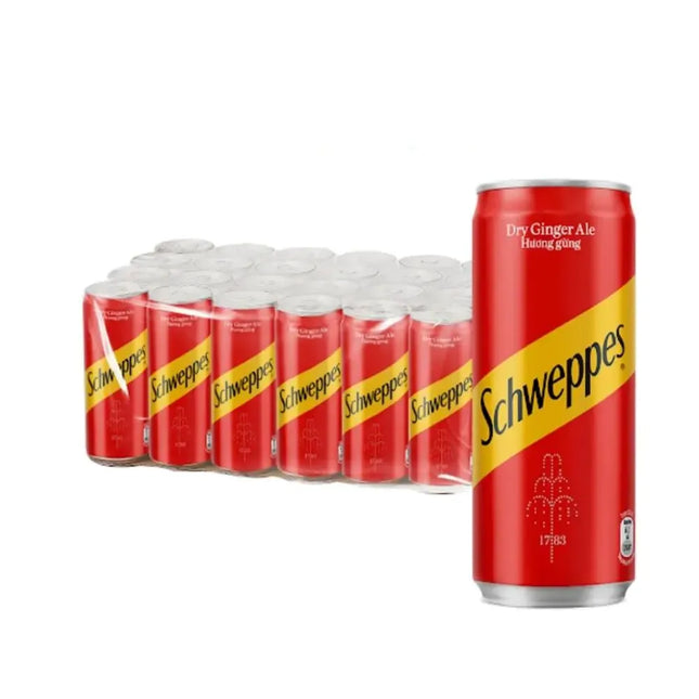 Thùng Schweppes Dry Ginger Ale 320ml x 24 lon