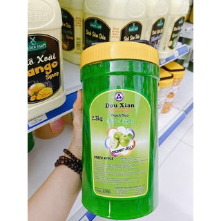 Thạch dừa táo xanh Dou Xian 2,5kg x 6 hộp
