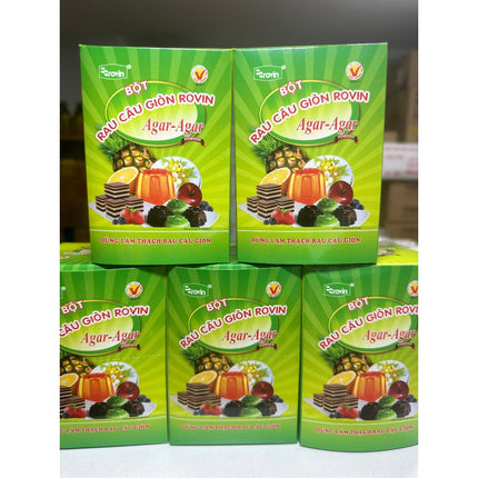 Bột Rau Câu Dẻo Rovin 120g x Hộp ( 1 gói 10g, 1 hộp 12 gói)