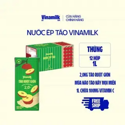 Nước ép táo VFresh 1L x 12 Hộp
