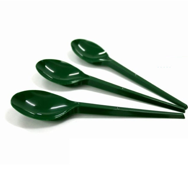 Muỗng nhựa xanh lá 15cm (100 cái/bịch)