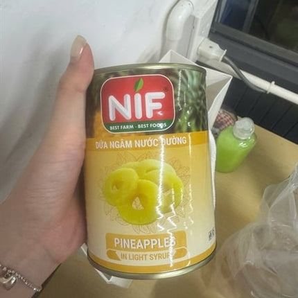 Dứa Ngâm Đường Nif 565g x 12 Lon
