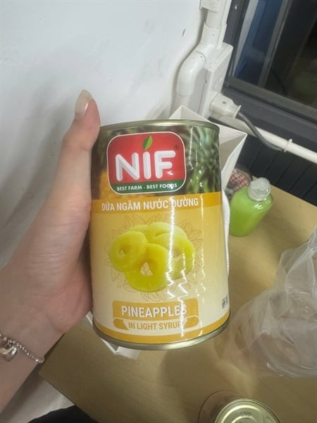 Dứa Ngâm Đường Nif 565g x 12 Lon