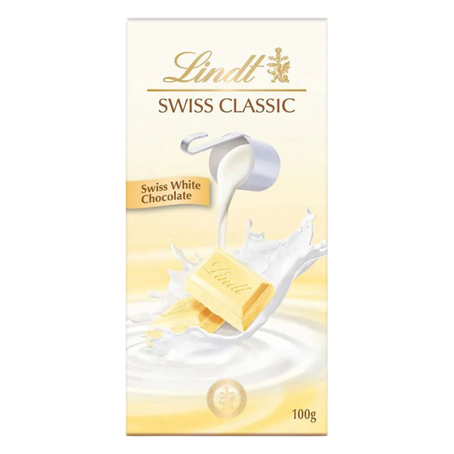Sô-cô-la Lindt Swiss Classic trắng 100g x 12 Thanh